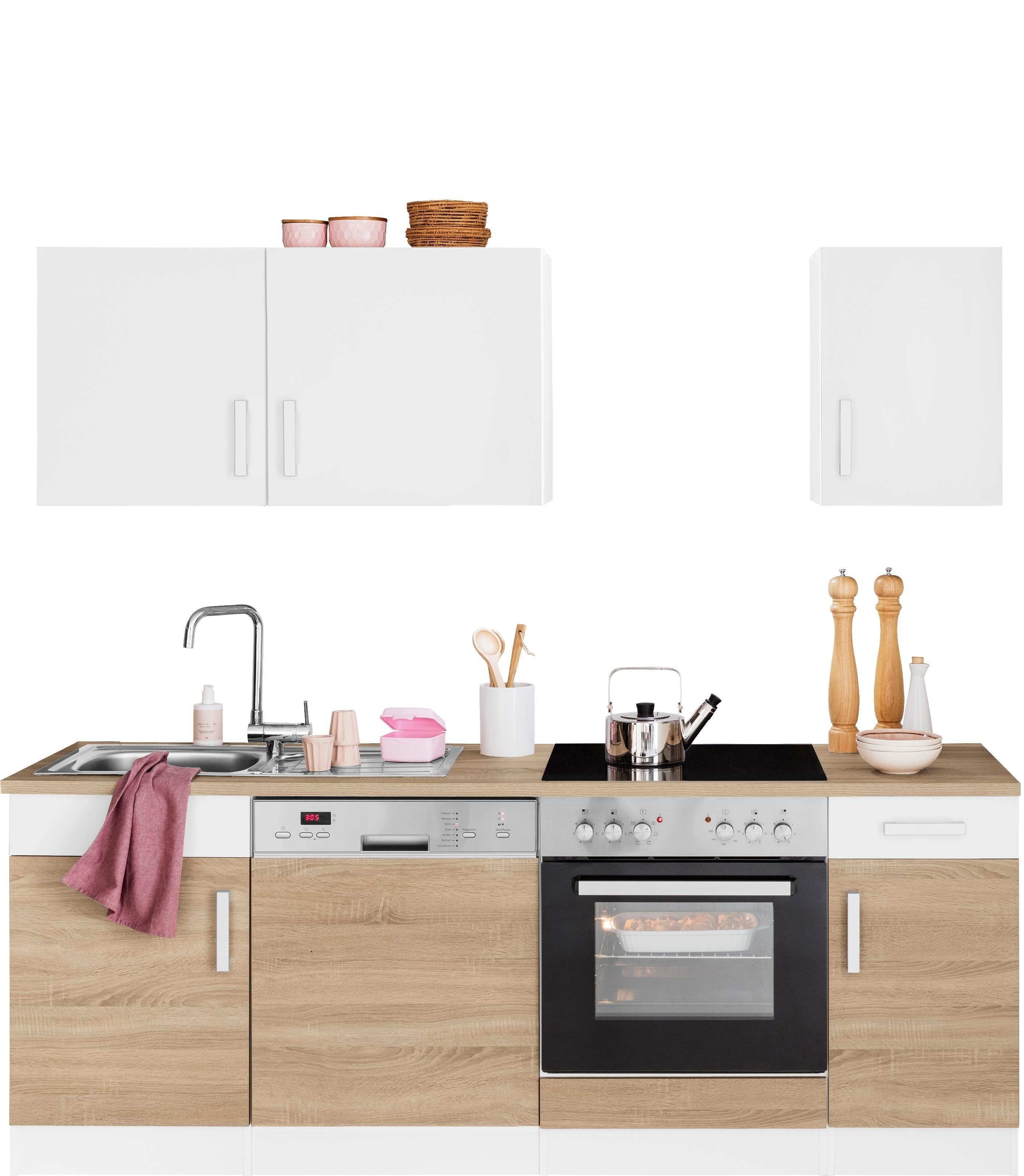 KOCHSTATION Küchenzeile KS-Gera, Breite 210 cm, wahlweise mit E-Geräten, mi günstig online kaufen