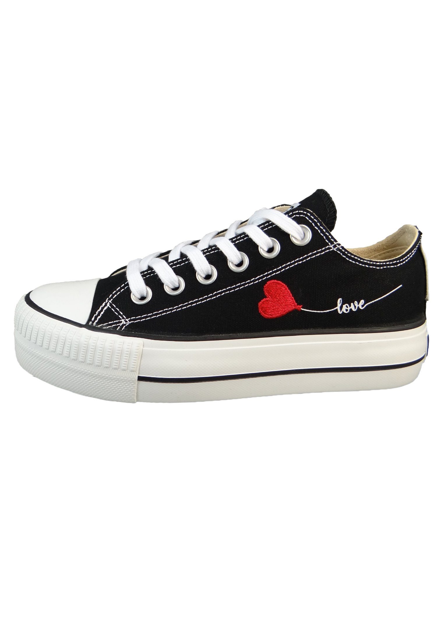 British Knights B49-3706 02 Black/Love Heart Sneaker