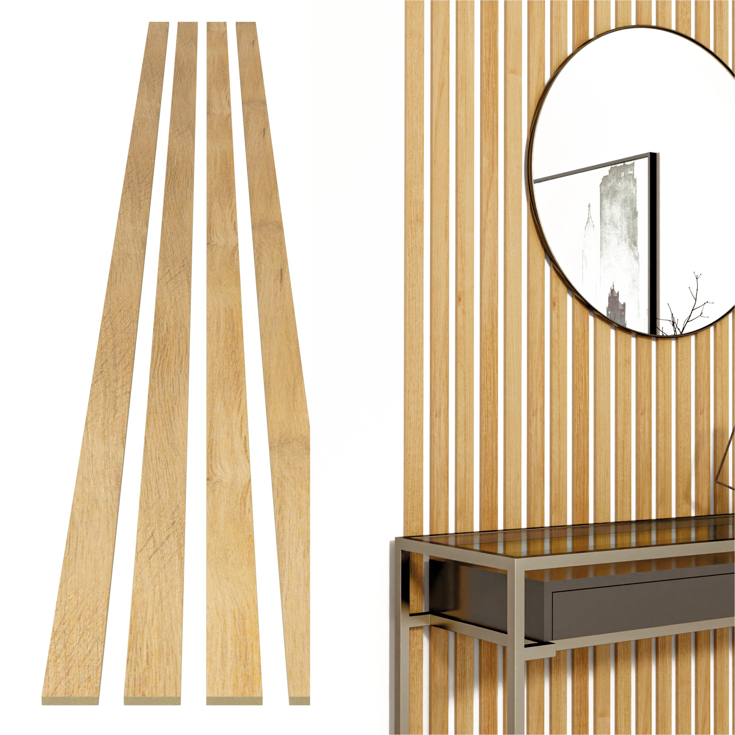 acous Wandpaneel Stix FSC® Premium Echtholzfurier (selbstklebend), BxL: 3,4 günstig online kaufen