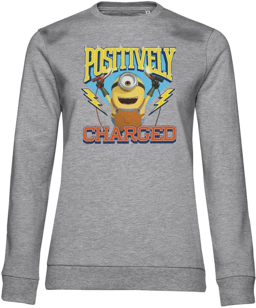 Minions Rundhalspullover Minions - Positively Charged Girly Sweatshirt
