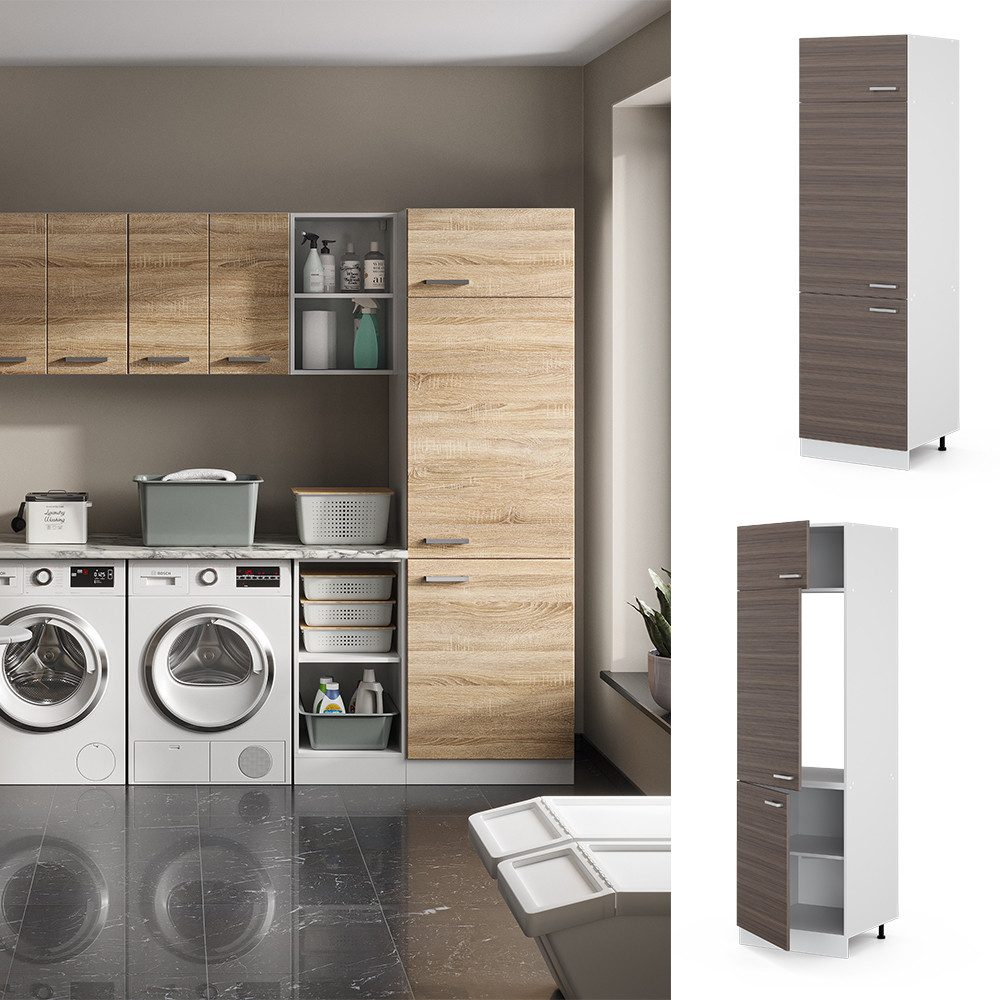 Vicco Schranksystem R-Line, Grau/Weiß, 60 cm günstig online kaufen