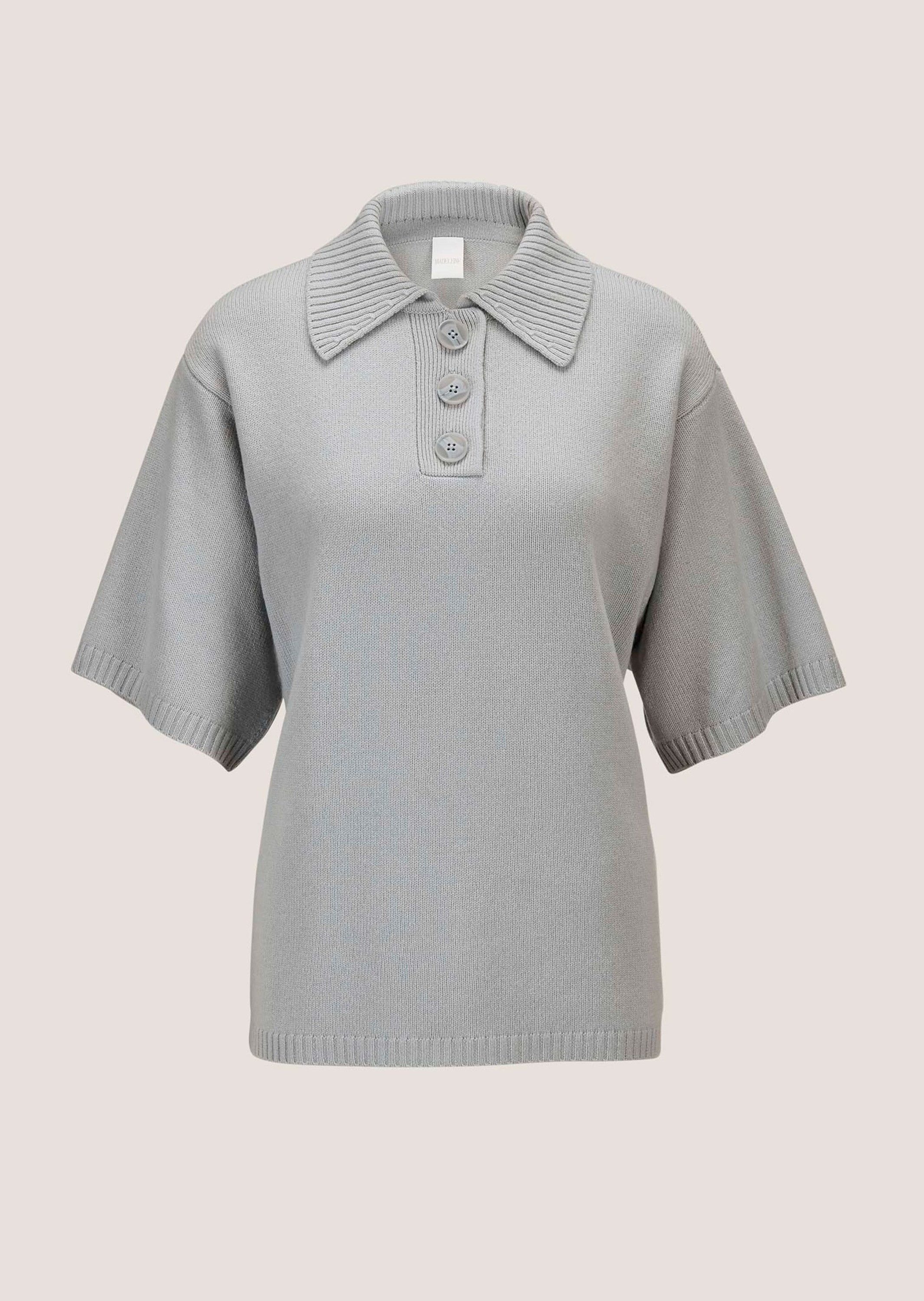 MADELEINE Strickpullover Polo-Pullover aus Schurwoll-Kaschmir-Mix