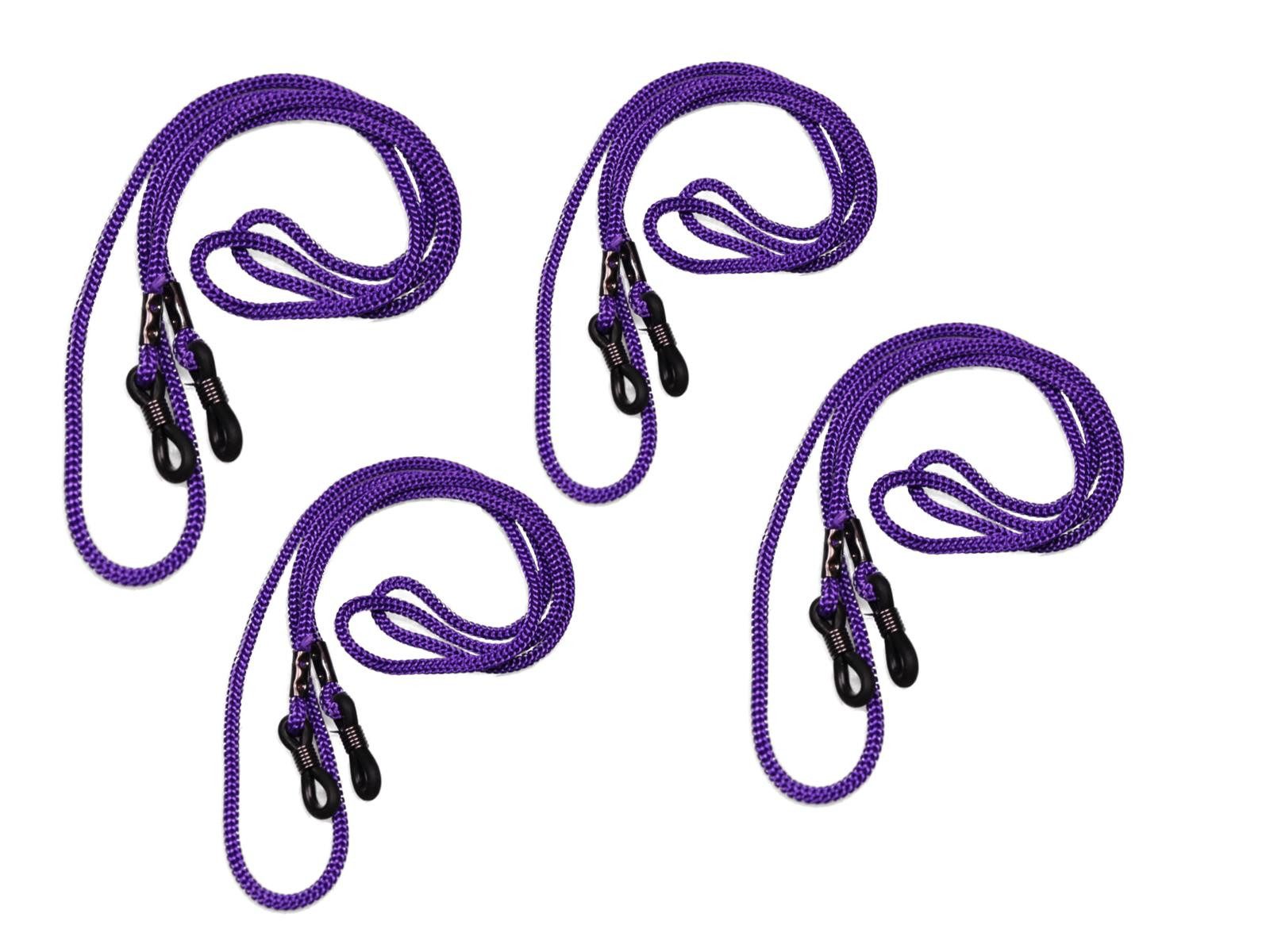 Brillenetui Brillenband 4er Set Lila