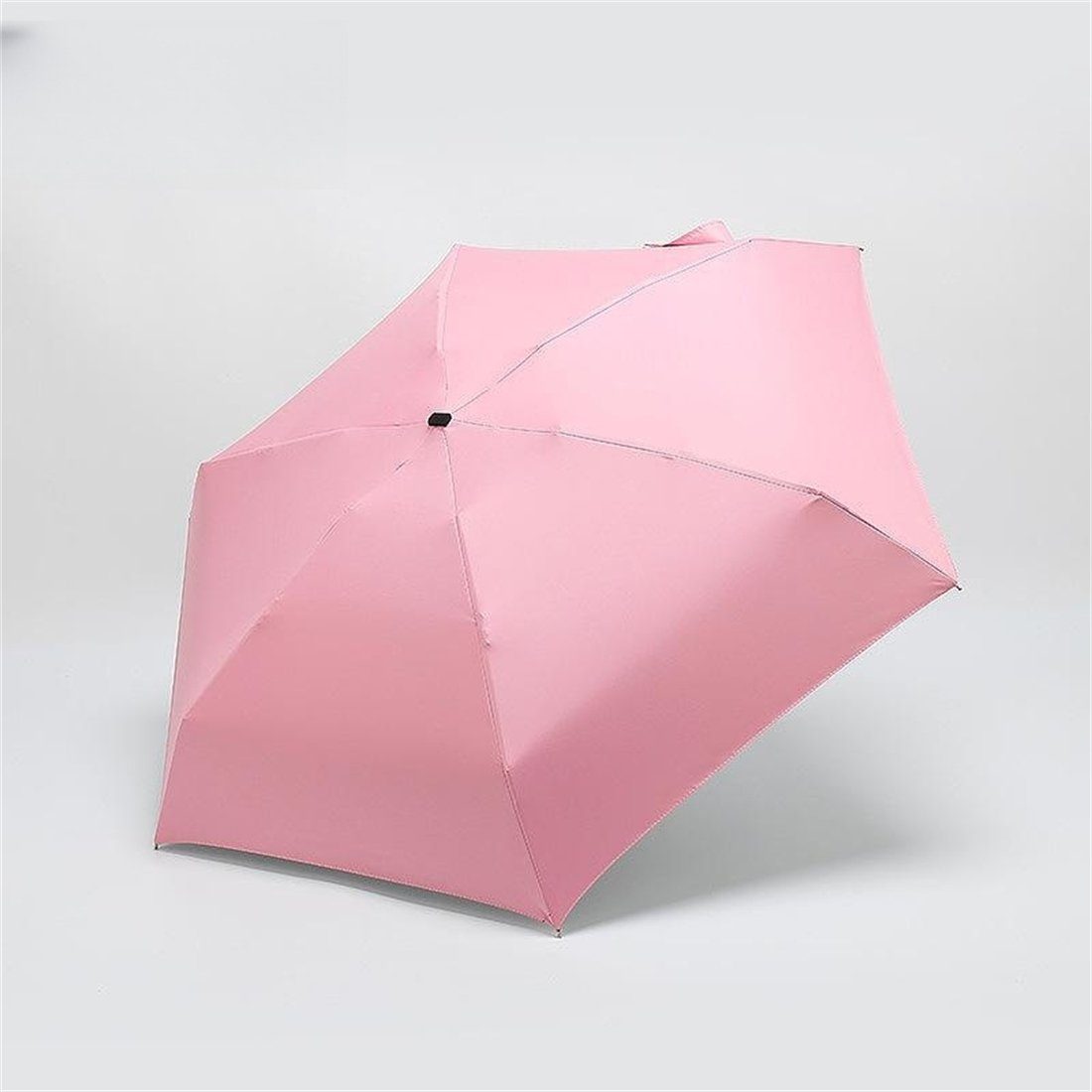 YOOdy~ Taschenregenschirm Taschenschirme damen small manual sonnenschirm Sonnenschutz, UV-Schutz für schützt vor Sonne und Regen winzig klein für unterwegs Rosa
