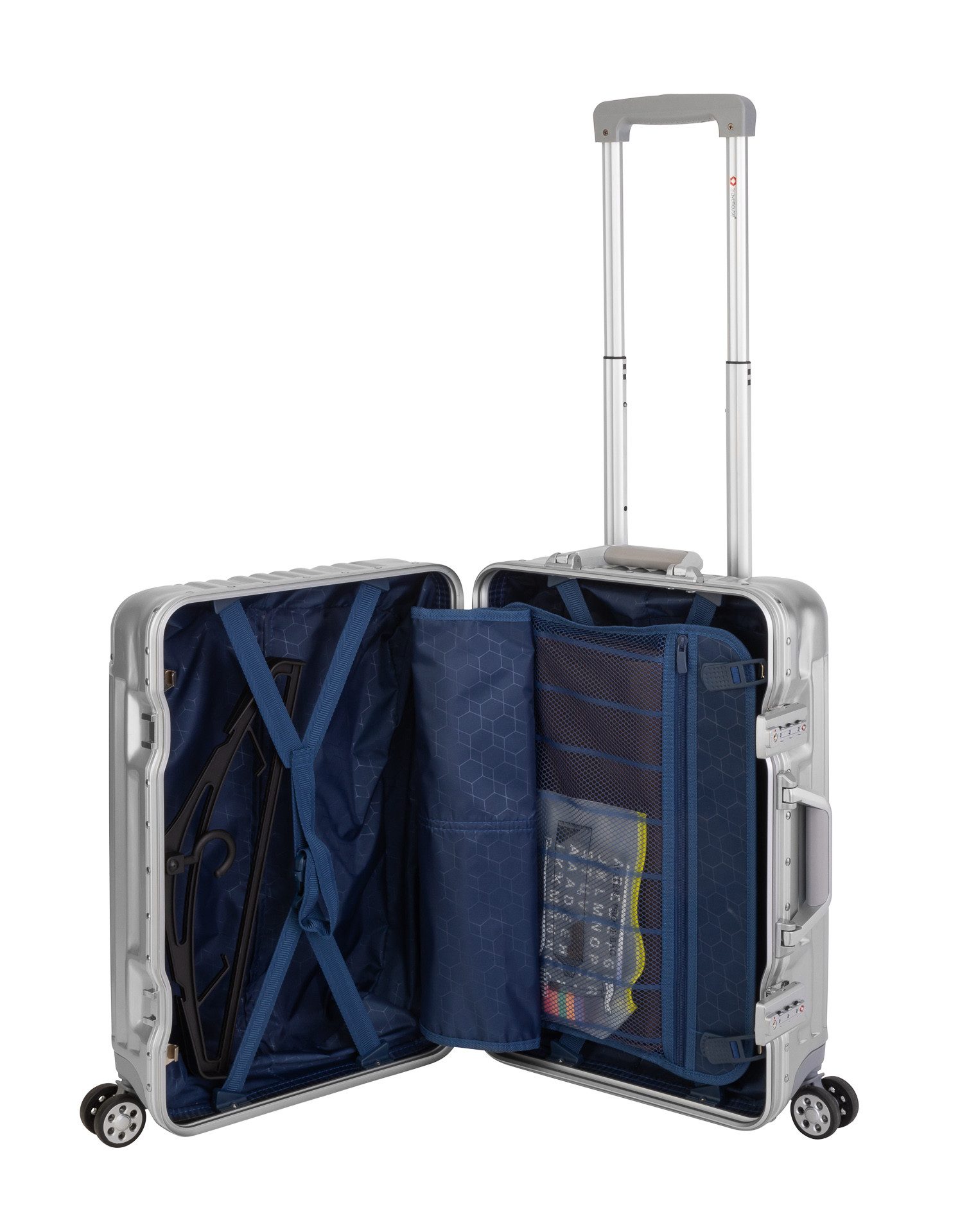 Travelhouse Hartschalen-Trolley London, 4 Rollen, TSA Zahlenschloss Alu-Rahmen Schnappverschluss Polycarbonat-Hartschale