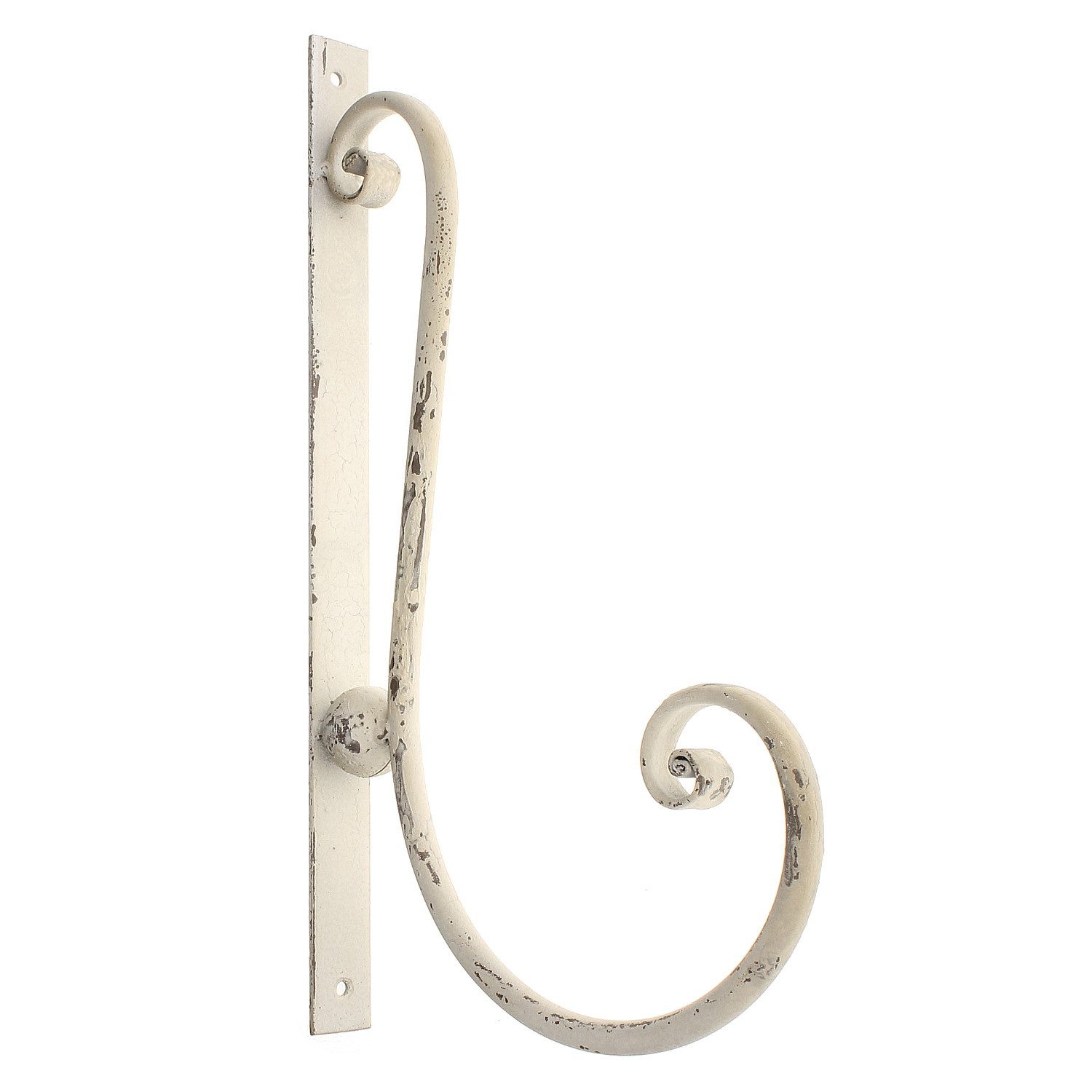 Macosa Home Wandhaken Wandhaken Blumenampel Metall VintageWeiß 34 cm