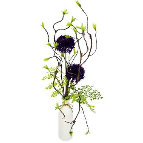 Kunstblume Arrangement Allium, I.GE.A., Höhe 63 cm, Vase aus Keramik