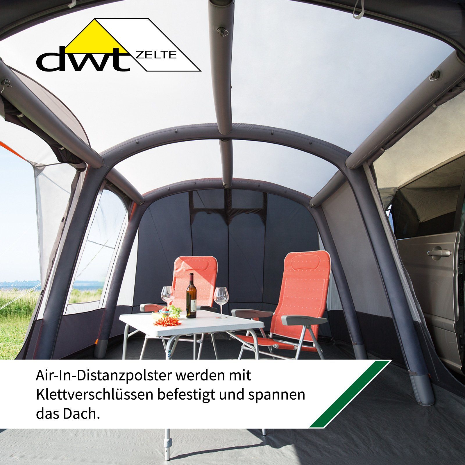 dwt aufblasbares Zelt Buszelt Pegasus Air incl. Zeltboden, Air-In-System (B/T) 500 x 300 cm, (1 tlg)