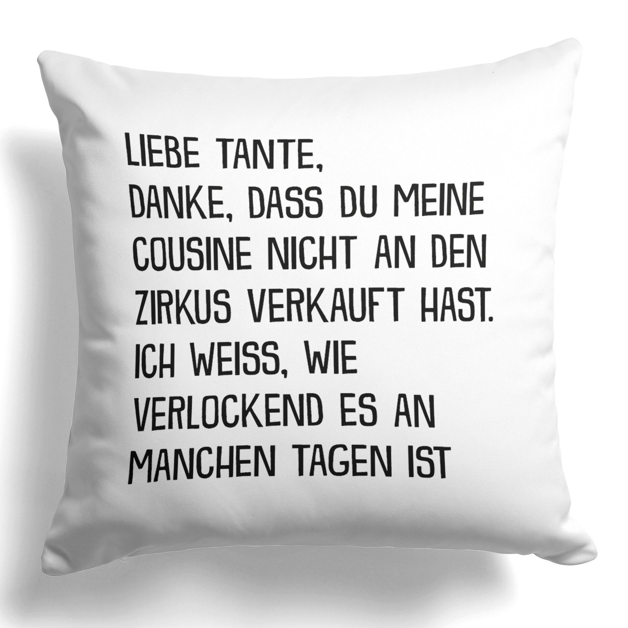 Dekokissen Beste Tante Geschenk Geburtstag Weihnachten Frauen von Nichte Neffe