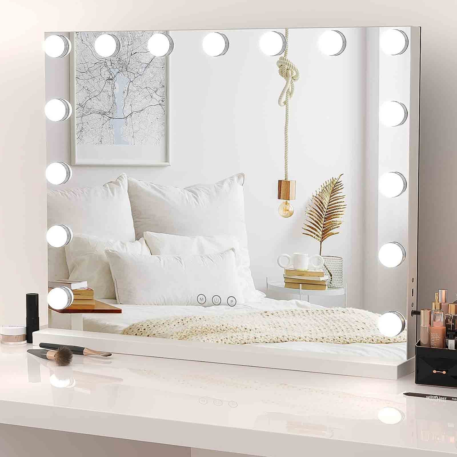 Spiegel LED Wandspiegel Hollywood Spiegel Tischspiegel mit Beleuchtung