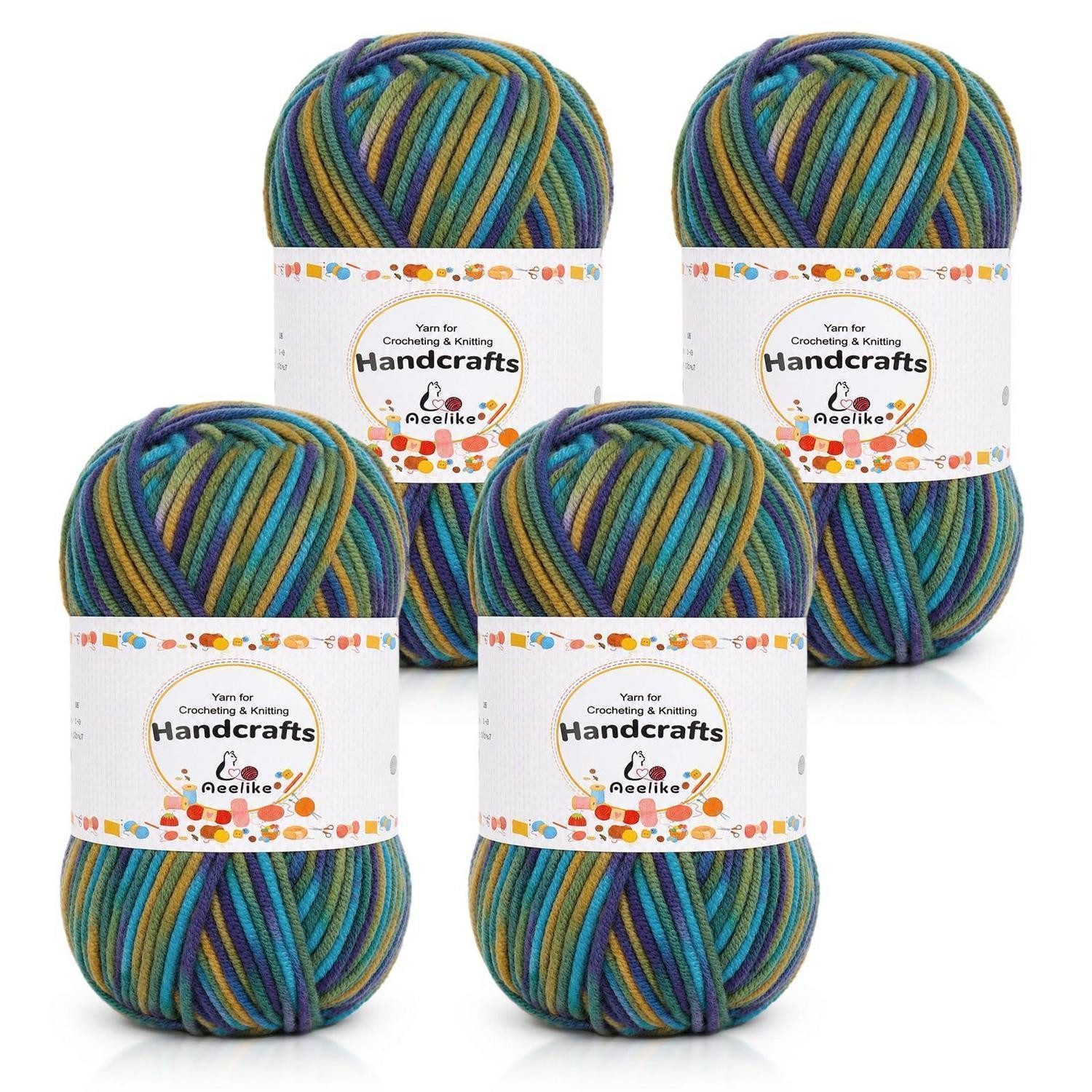 LuxusKollektion Farbverlauf Garn 5 Ply Baumwolle-Acryl Häkelwolle