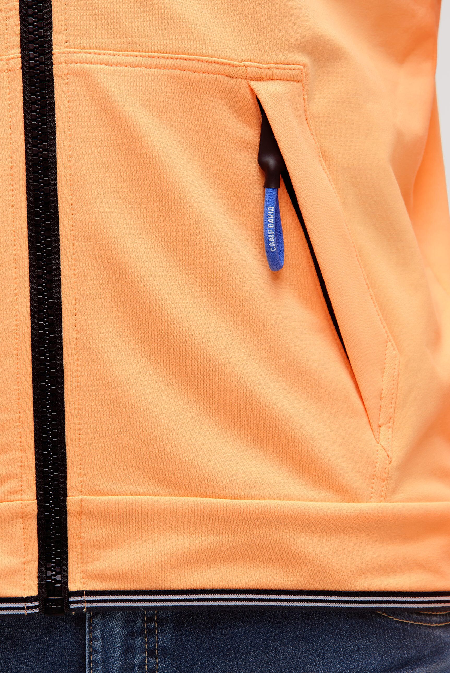 CAMP DAVID Sweatjacke mit reflektierenden Details
