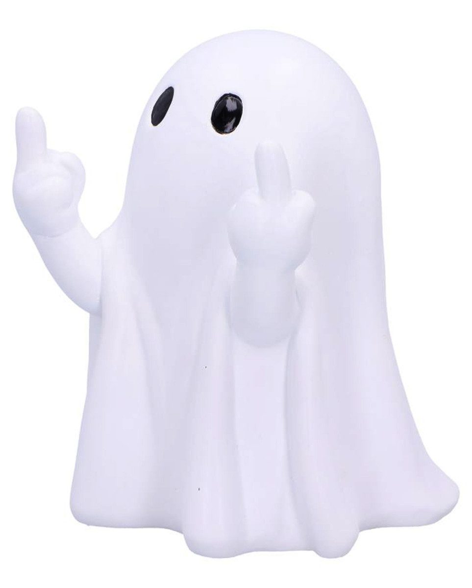 Horror-Shop Dekofigur Frecher Weißer Geist mit Mittelfinger Pose 12,5cm – Bild 5 von 5