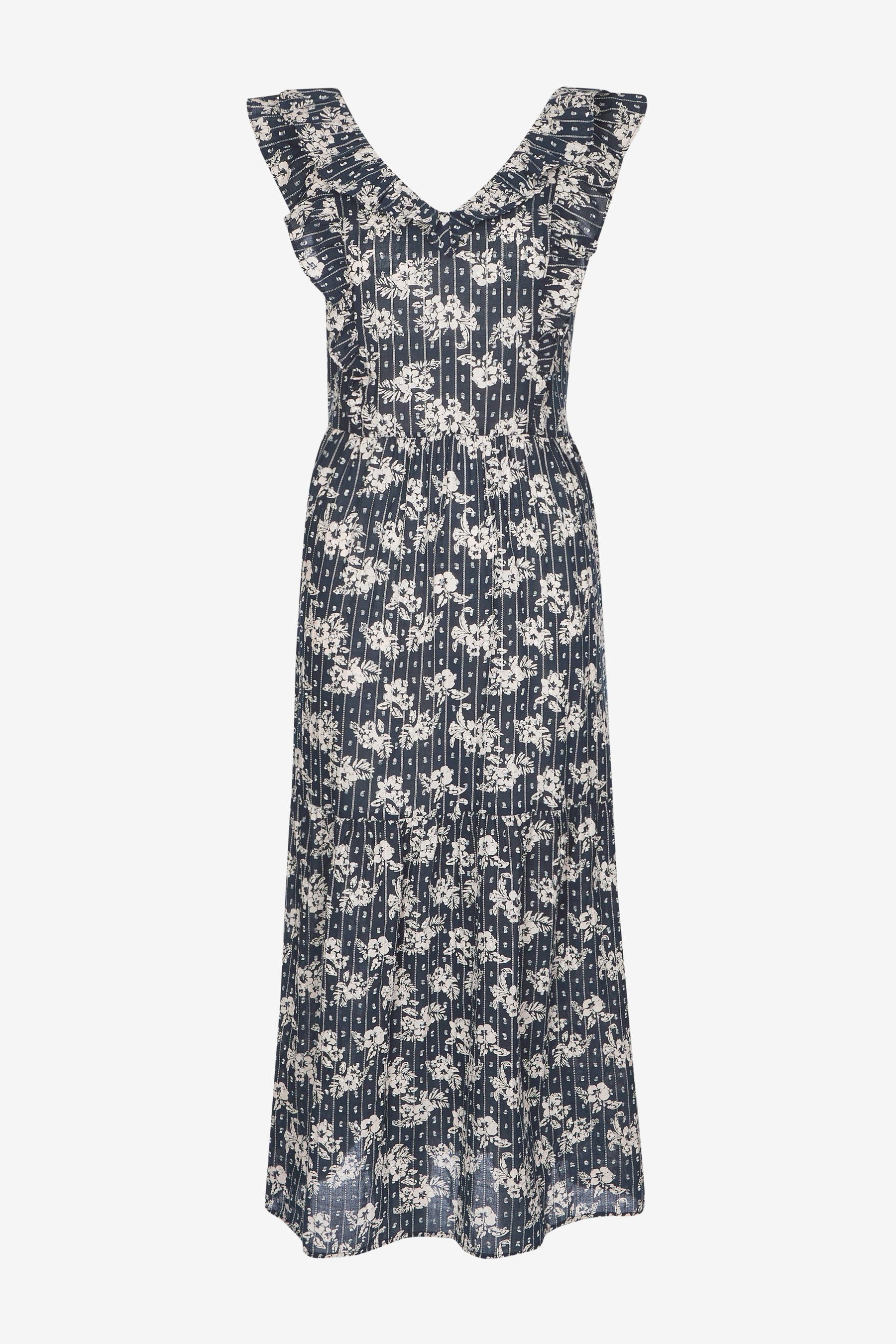 Damen-Midikleid Mit V-Ausschnitt & Schößchen | Jacquard-Stoff, 3/4-Ärmel, Für Büro & Festliche Anlässe