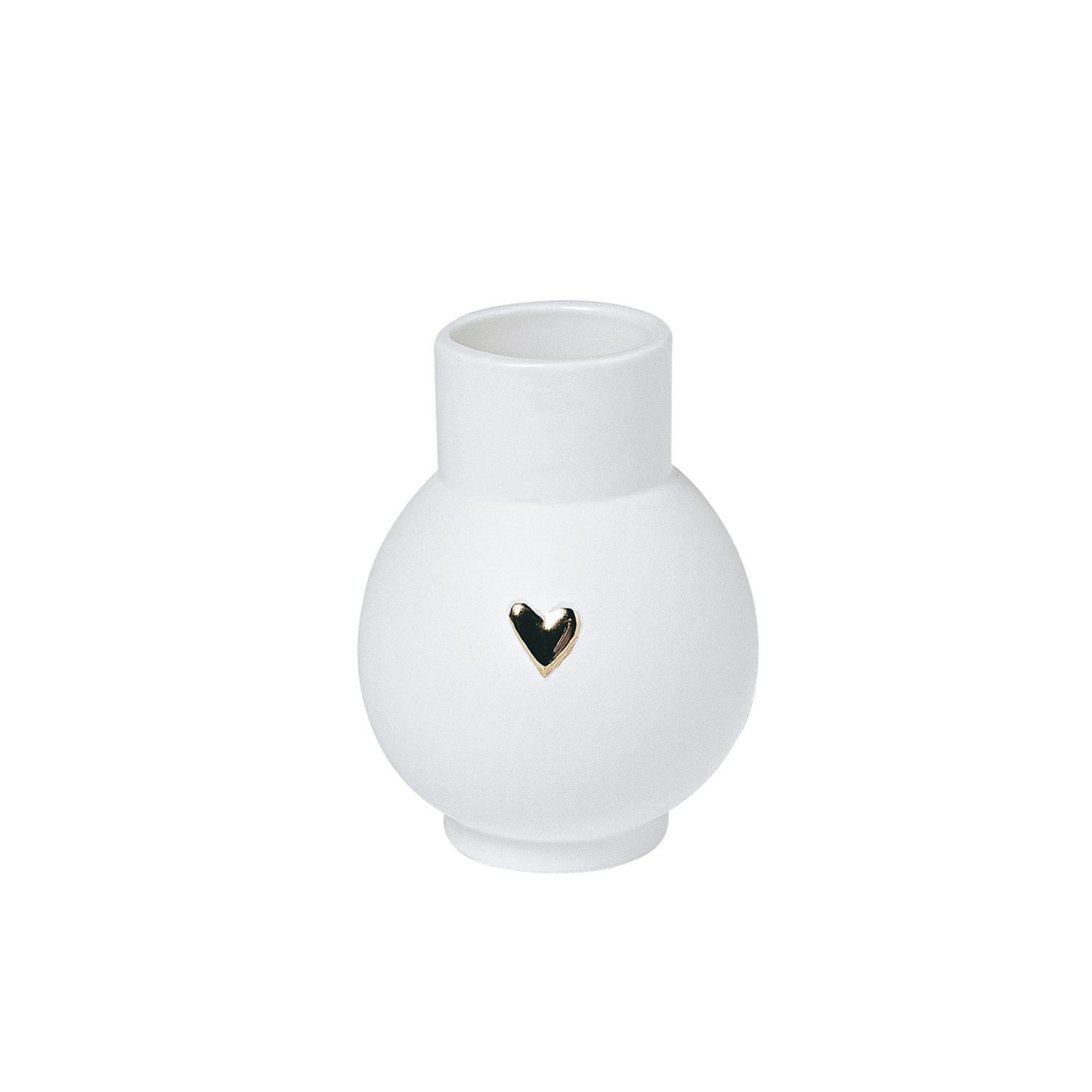 Räder Design Dekovase Mini-Kugelvase Herz Gold günstig online kaufen