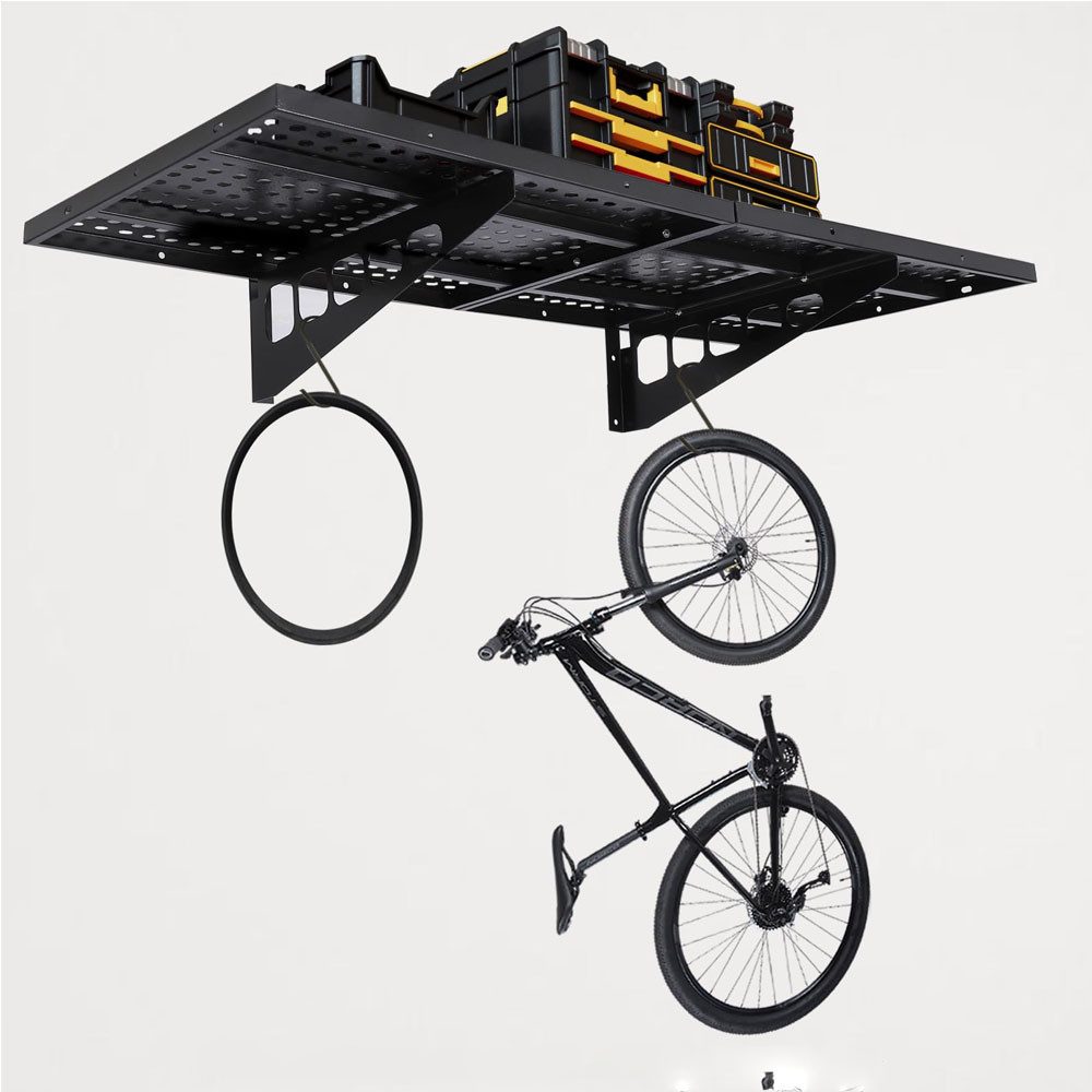 GarveeMore Schwerlastregal Garage Wandregal mit Haken Wandregal
