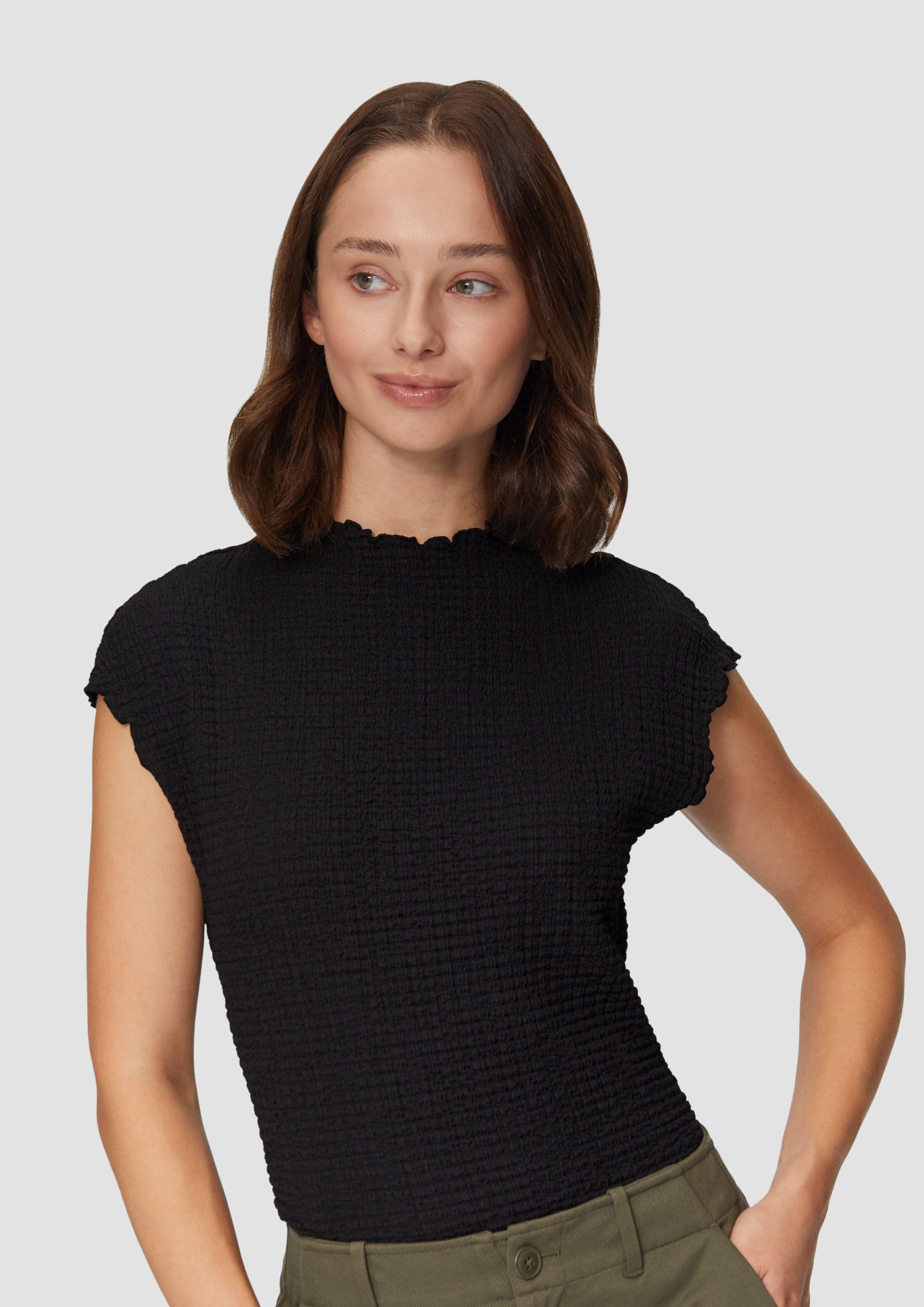 s.Oliver Shirttop T-Shirt in Crêpe-Optik günstig online kaufen