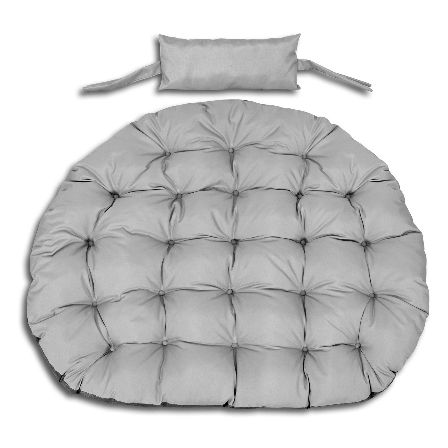 AIO Sitzkissen, Gartenkissen 110x90 cm für Hängesessel grau, Storchennest