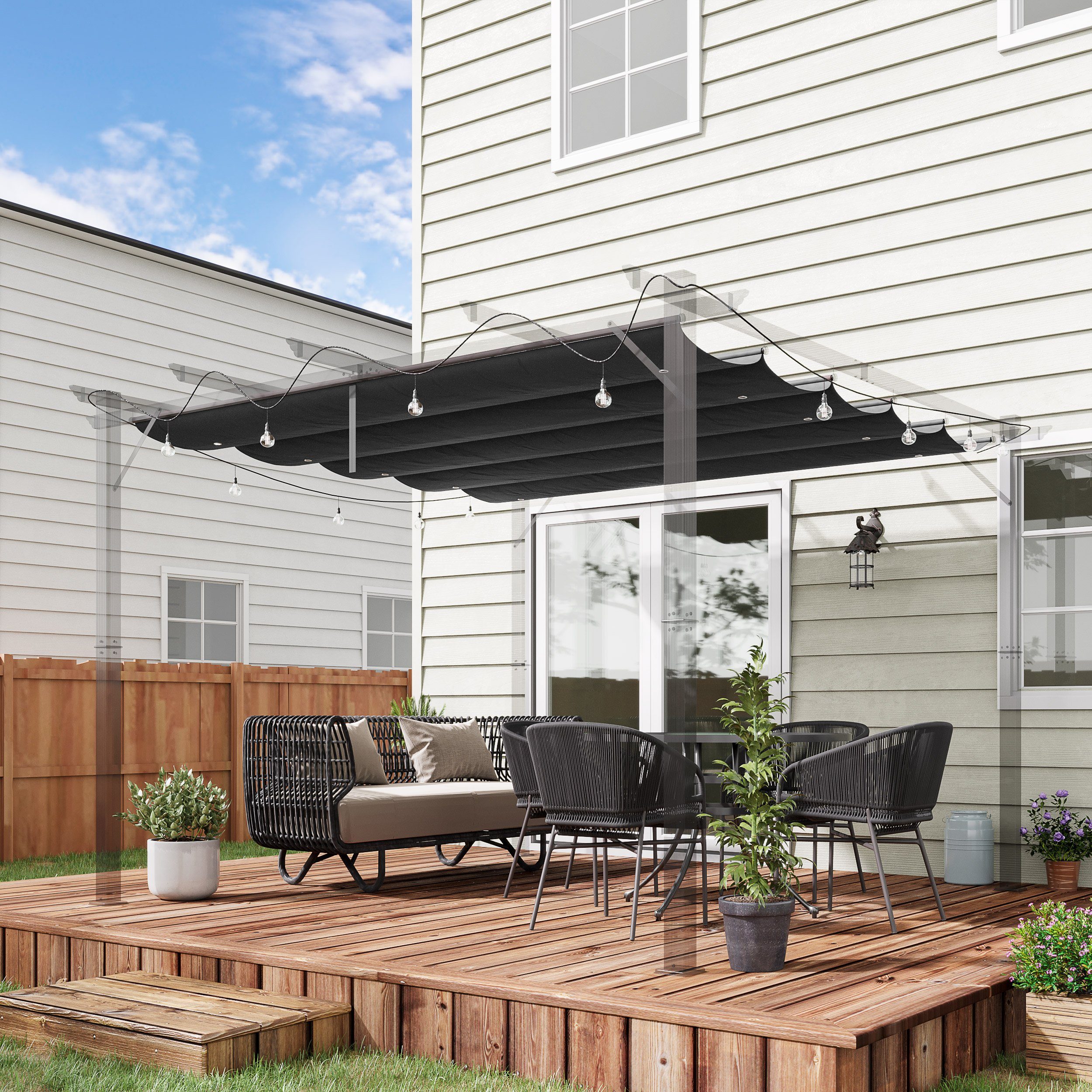 Outsunny Pavillon-Ersatzdach Ersatzdach für Pergola, 2,5 günstig online kaufen