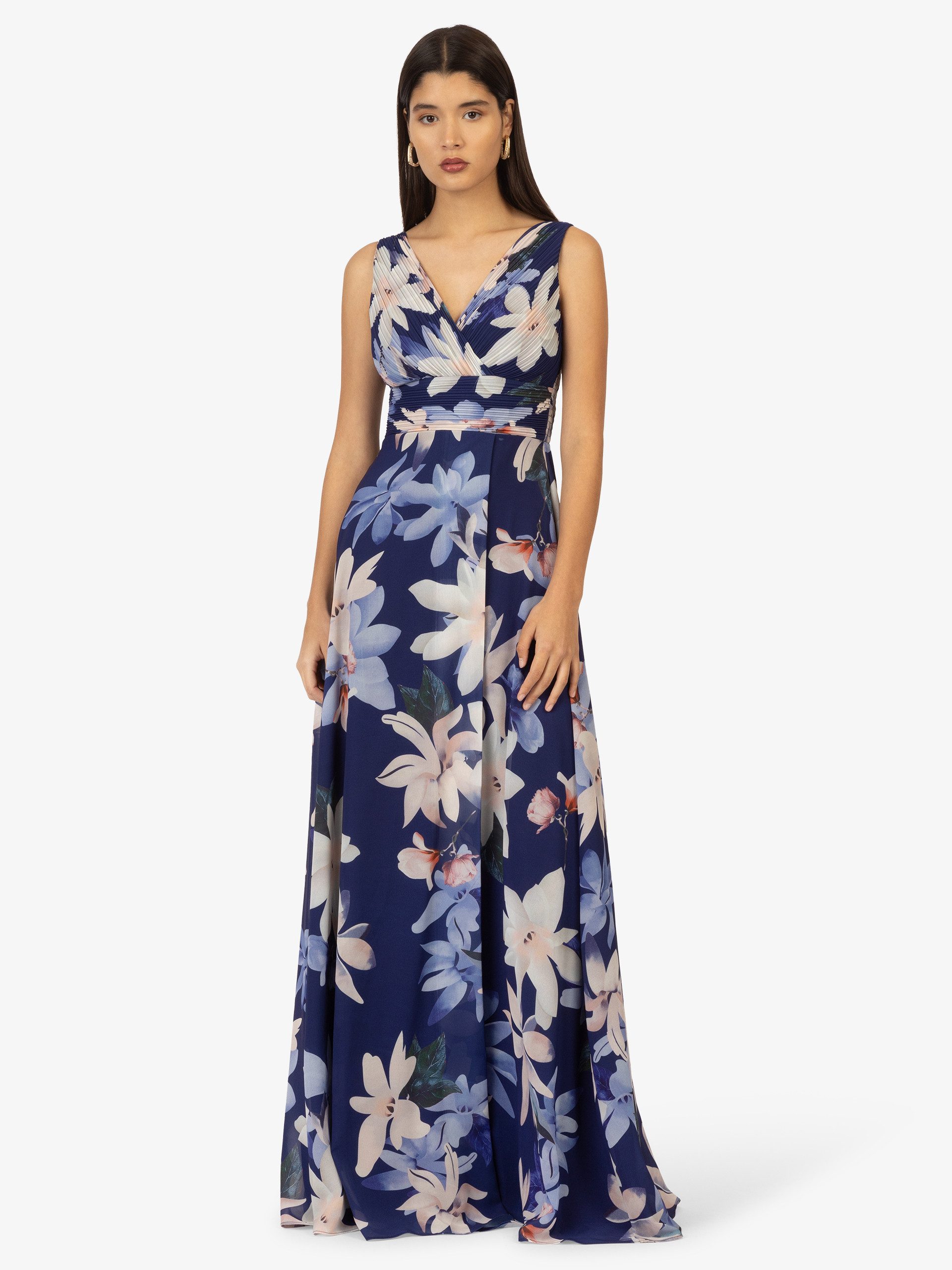 Kraimod Abendkleid mit V-ausschnitt vorne und günstig online kaufen