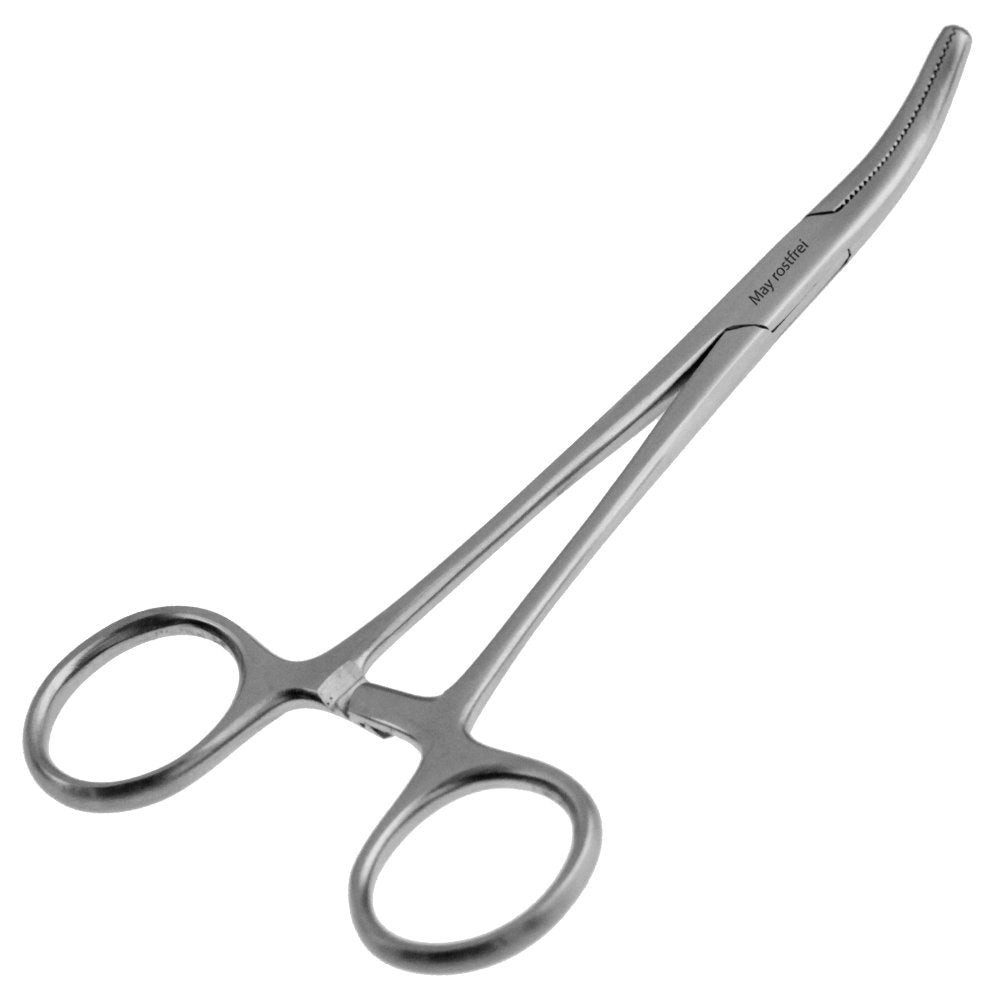 May Angelhakenauslöser Angelzange Profi, Gebogene Hakenlösezange 16cm aus Edelstahl, Angel