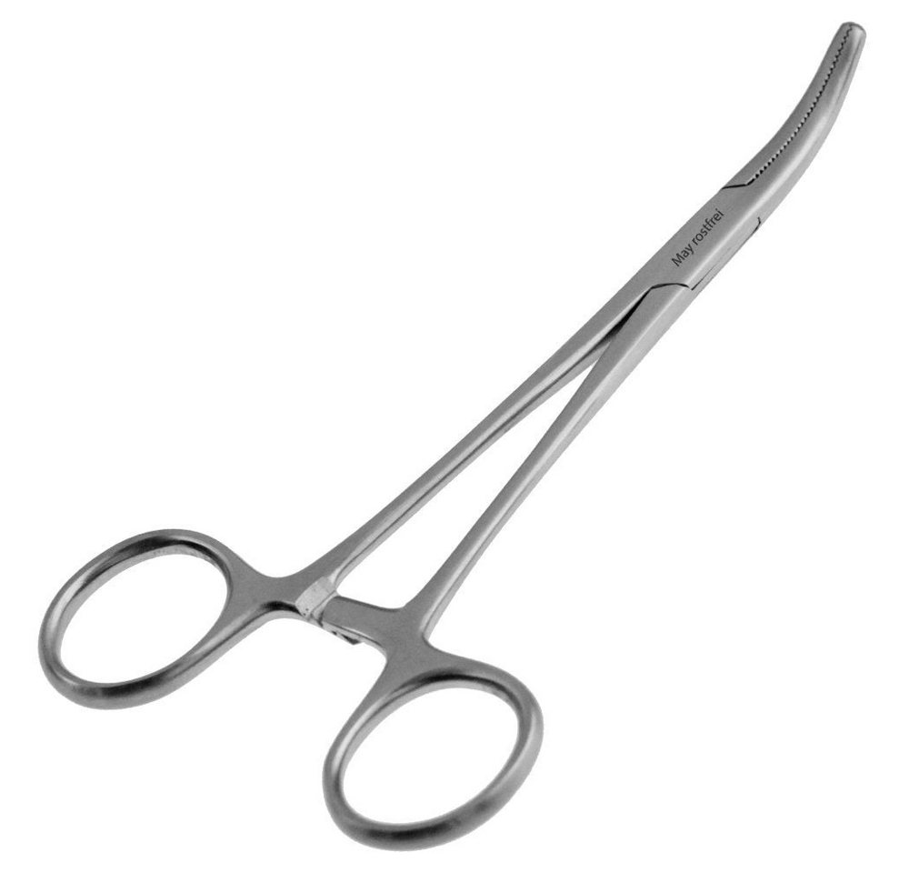 May Angelhakenauslöser Angelzange Profi, Gebogene Hakenlösezange 16cm aus Edelstahl, Angel