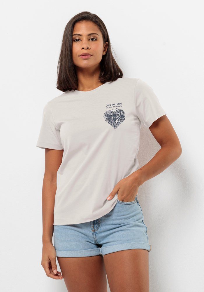 Jack Wolfskin T-Shirt DISCOVER HEART T W