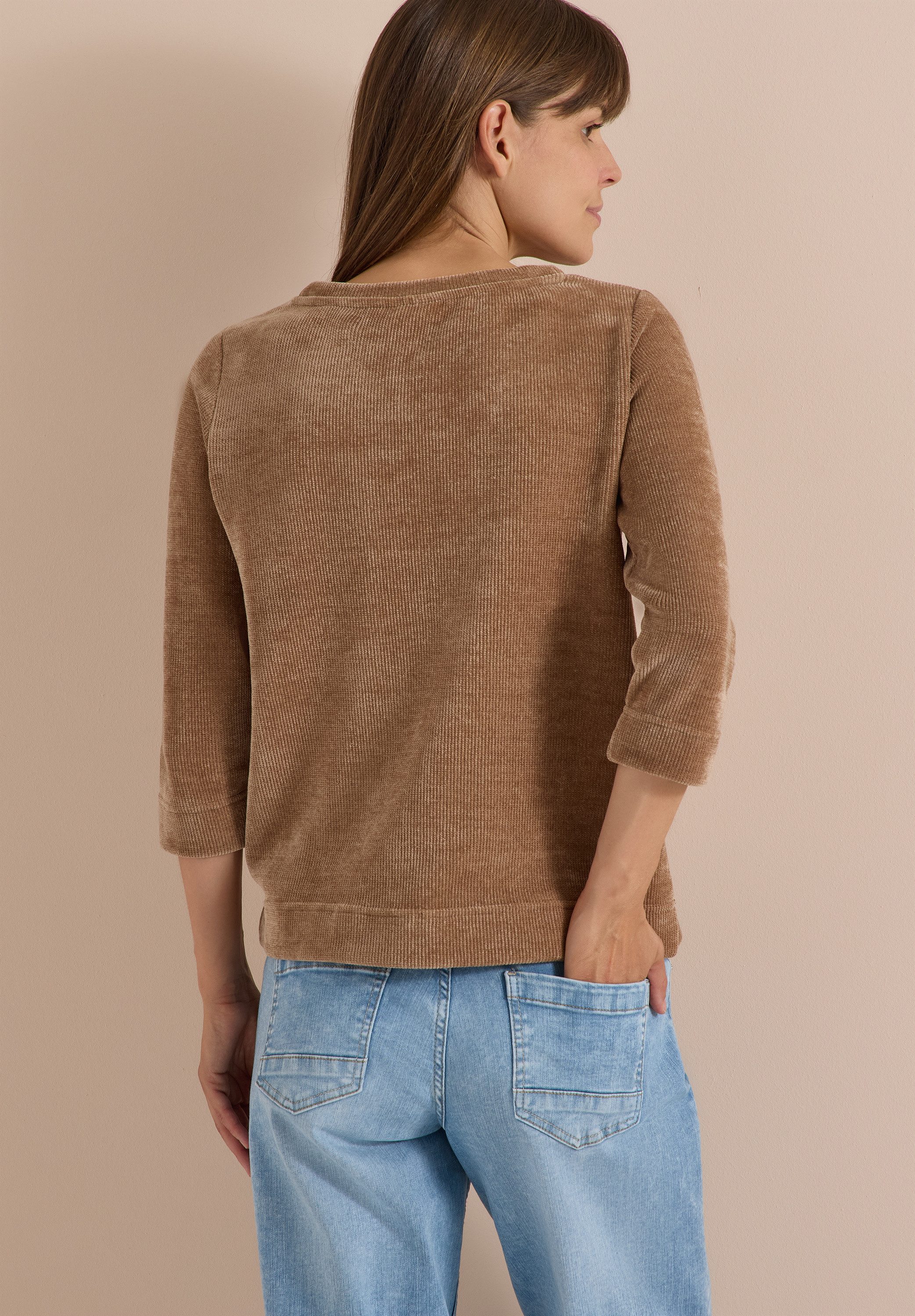CECIL 3/4-Arm-Shirt aus Cord mit Boat Neck – Bild 2 von 5