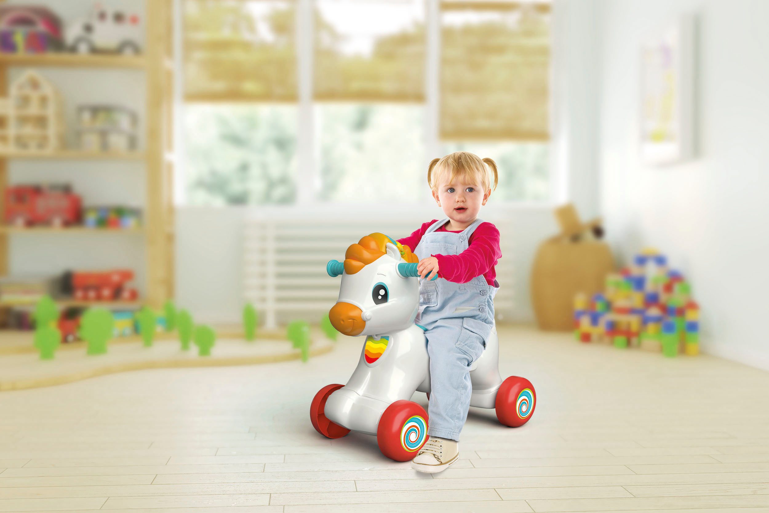 Clementoni® Schaukeltier Baby Clementoni, 3in1 Schaukel-Pony, mit Sound, Ma günstig online kaufen