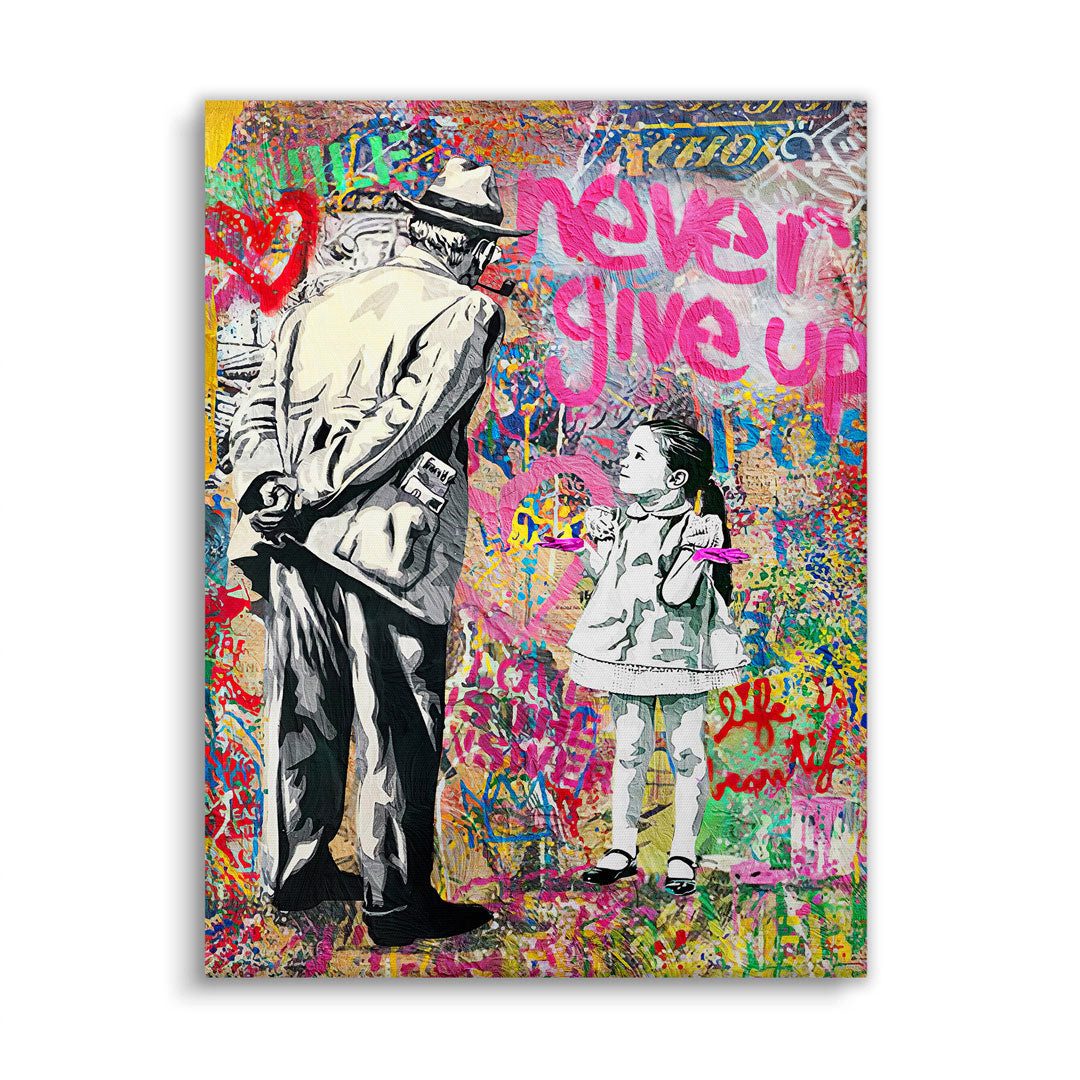 Wandbild Never Give Up No. 2