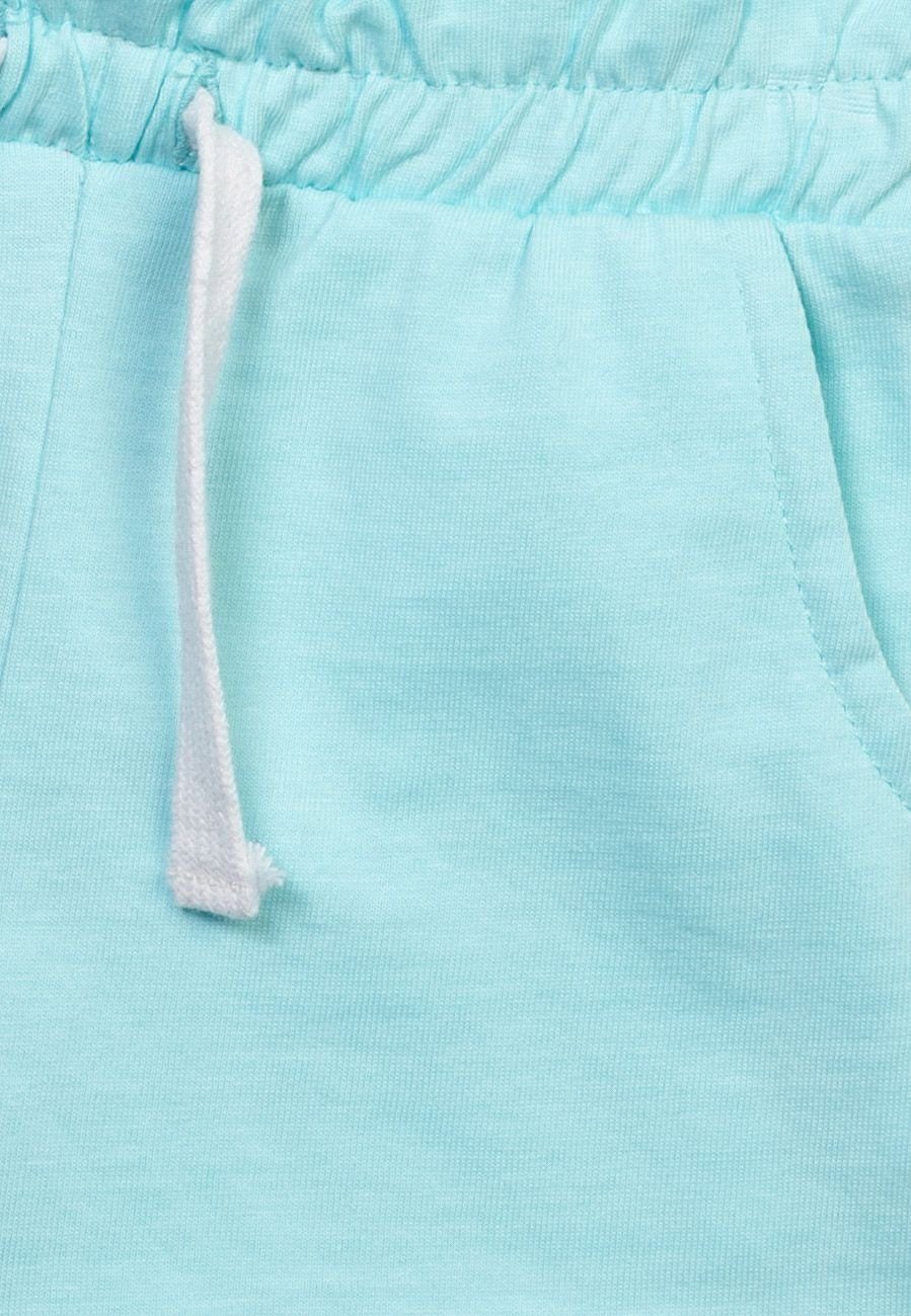 MINOTI Sweatshorts Hellblau (1y-14y) Shorts mit dekorativem Strickbündchen