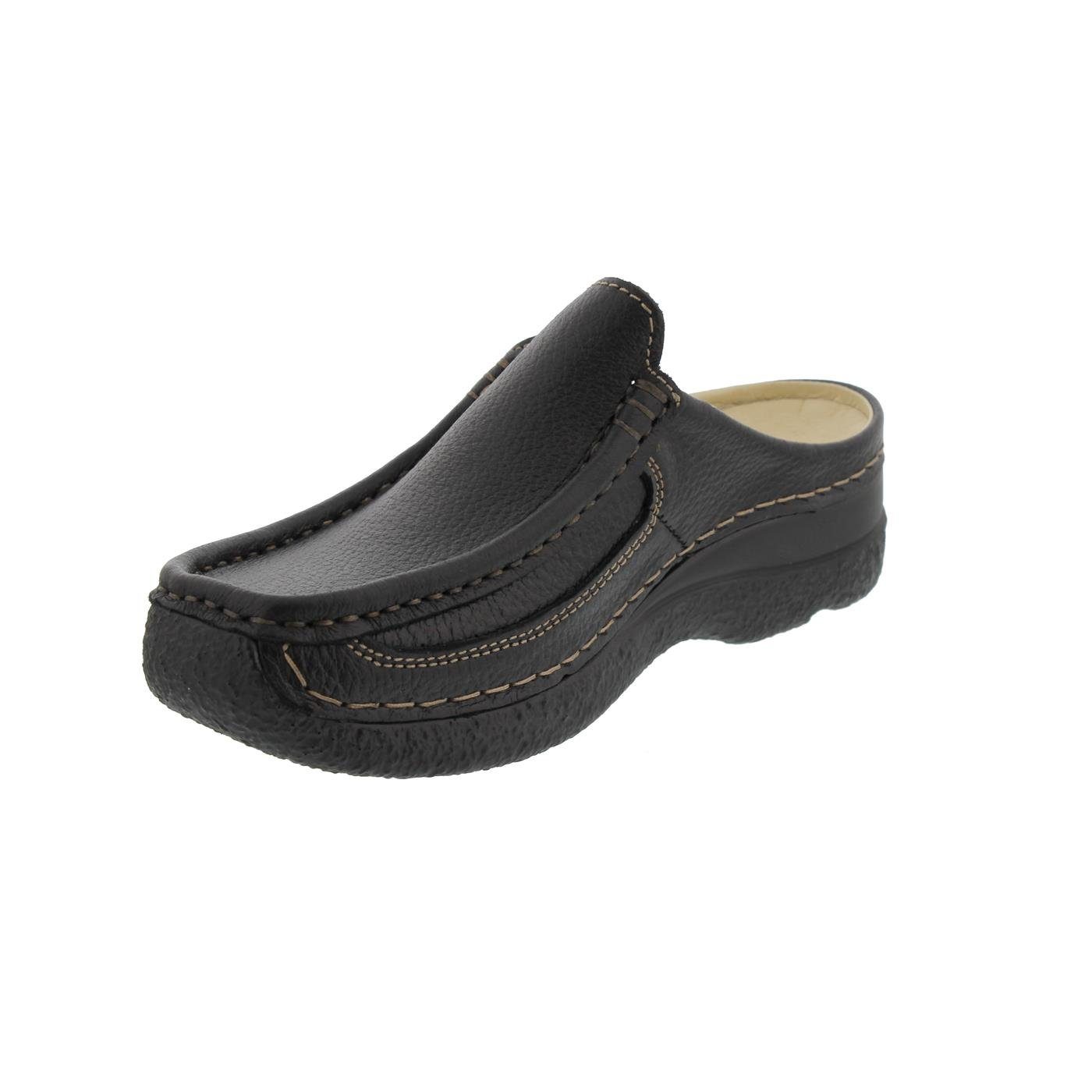 Printed Clog, black, WOLKY Roll-Slide, Clog leather, 0620270-000