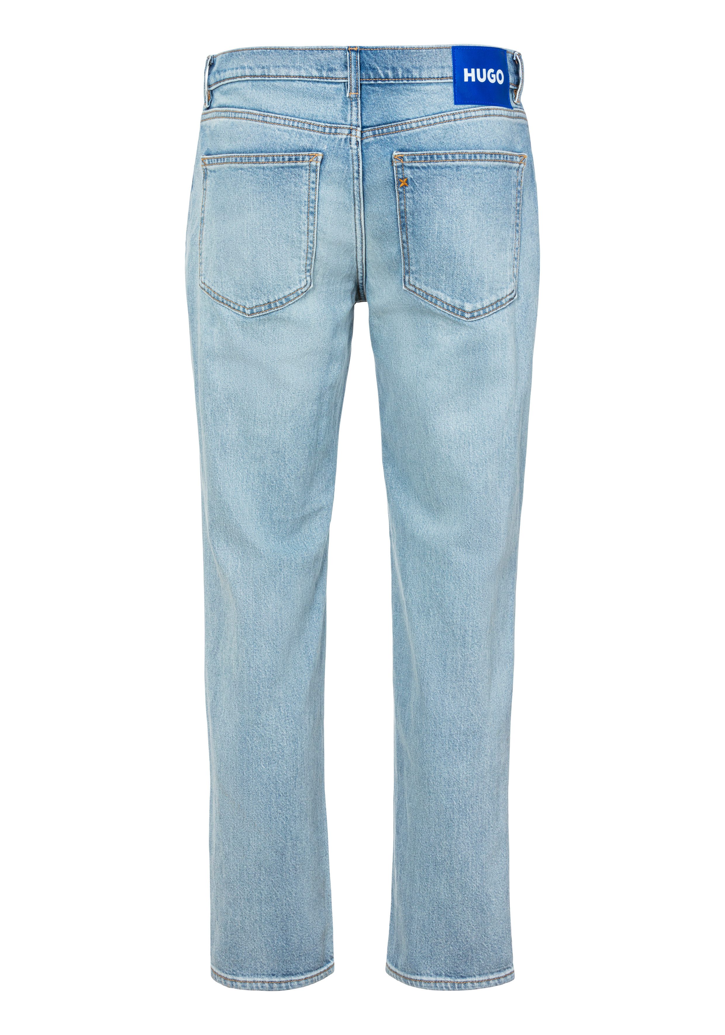HUGO Blue Tapered-fit-Jeans Brody mit Stone-washed-Finish günstig online kaufen