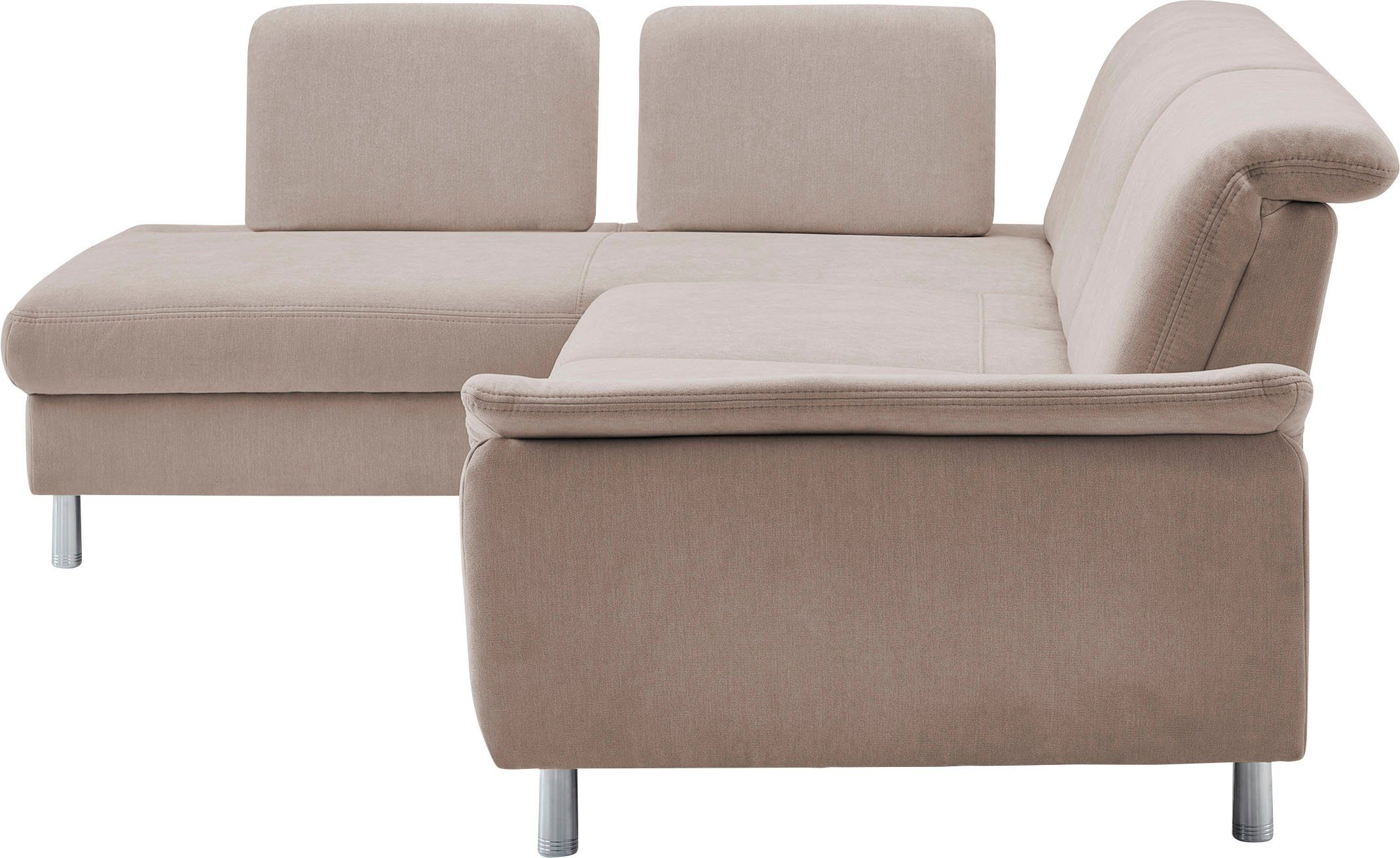 CALIZZA INTERIORS Ecksofa Jade, Kopfteilverstellung wahlweise Bettfunktion und Sitztiefenverstellung