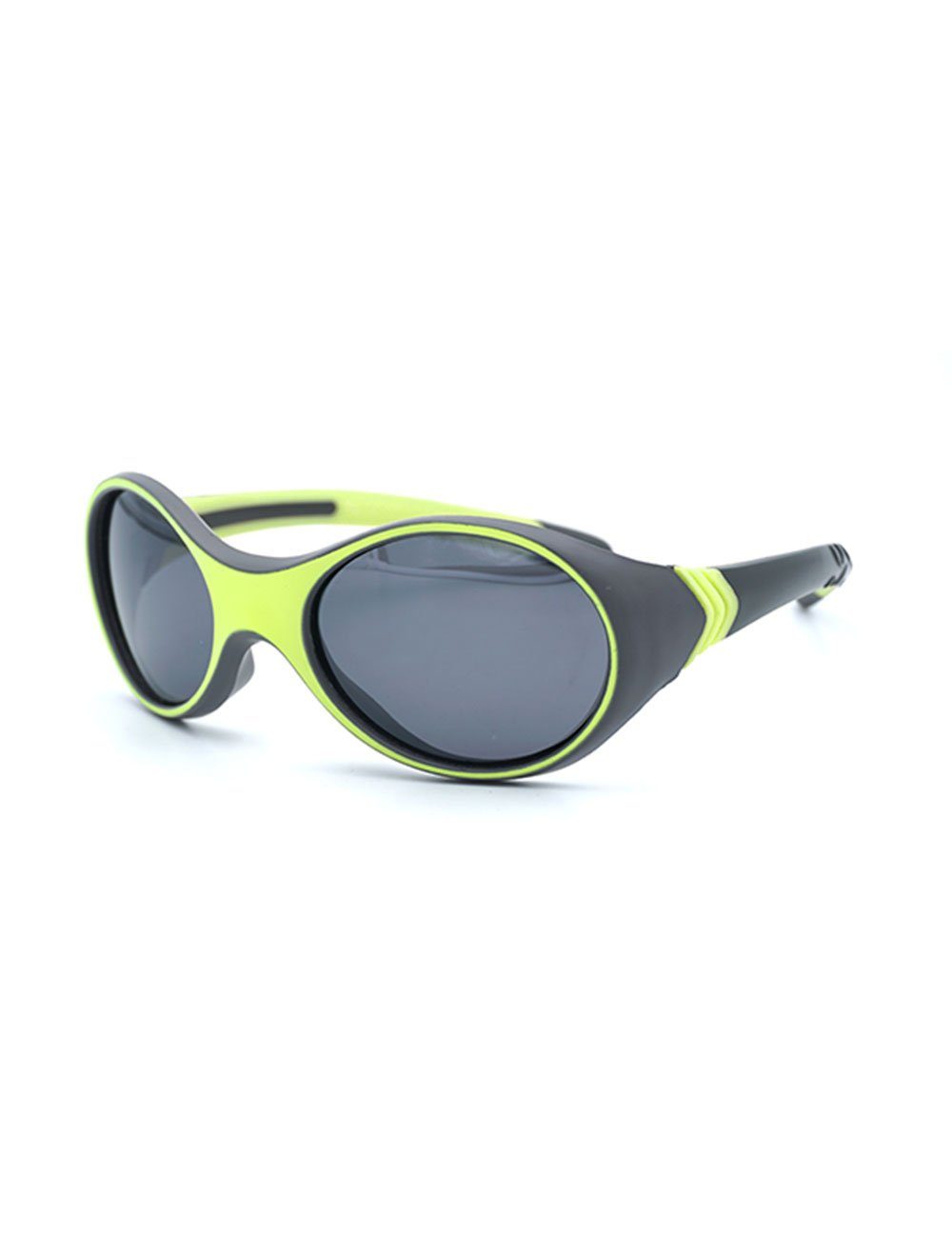 bright 'sporty' Sonnenbrille inkl.Box,Microfaserb. KIDS-Sonnenbrille grey MAXIMO green/dark