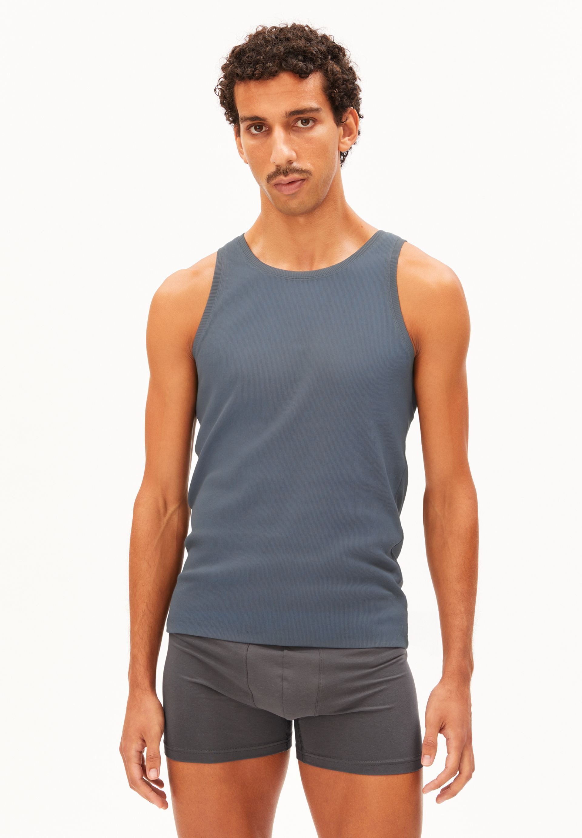 Armedangels T-Shirt JAANNO RIB Ripp-Top aus Bio-Baumwoll Mix Fitted