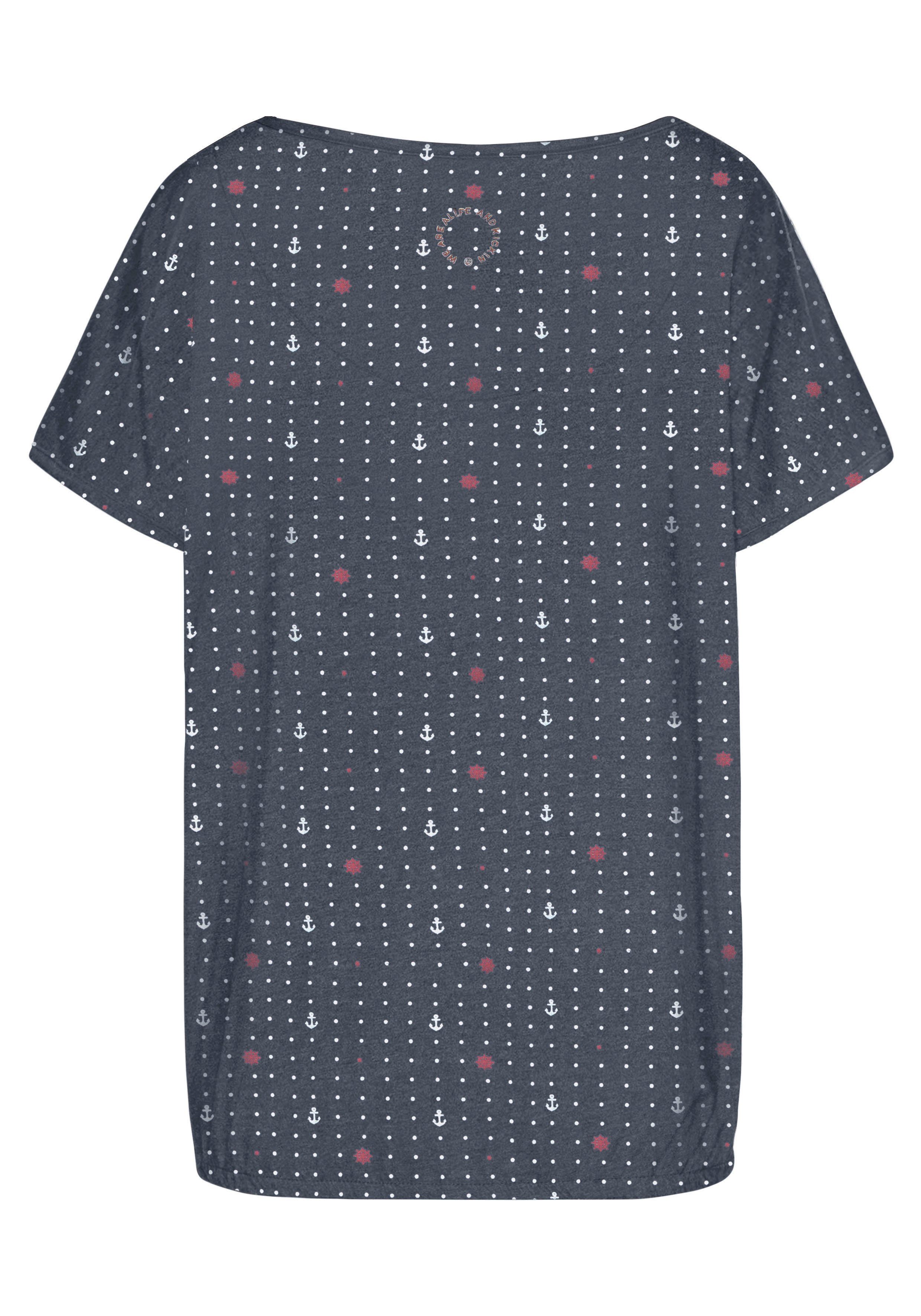 Alife & Kickin Jerseykleid SunnyAK print sommerlicher Shirt mit (Set, Kleid T-Shirt) & - 2-tlg., Zweiteiler marine