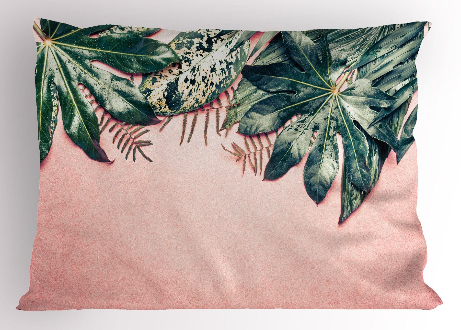 Kissenbezüge Dekorativer Standard King Gedruckter Dschungel Exotische Size (1 Botanik Abakuhaus Foto Kissenbezug, Stück), Blätter