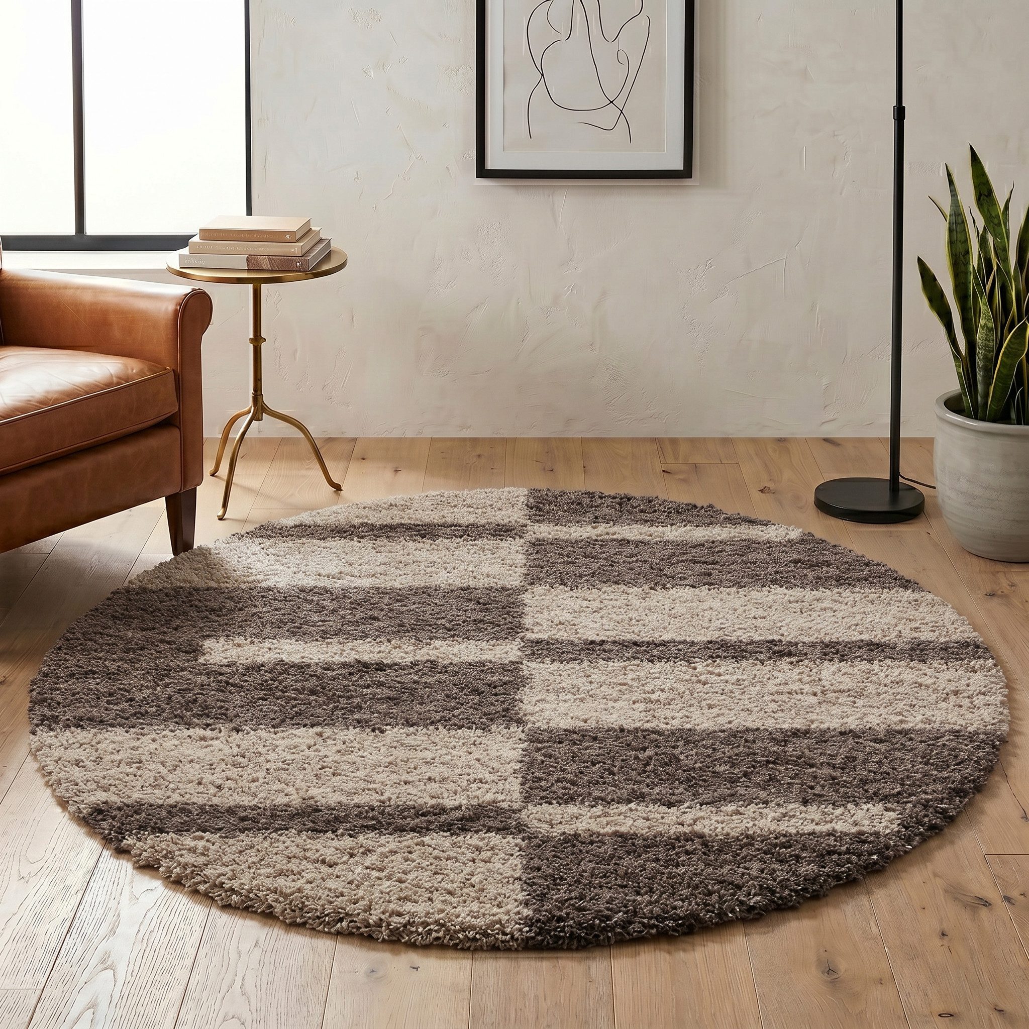 Ayyildiz Teppiche Hochflor-Teppich Gala Shaggy 2505, auch als Läufer und in Rund, rund, Höhe: 30 mm, robuster Langflor, alle Räume, Wohnzimmer