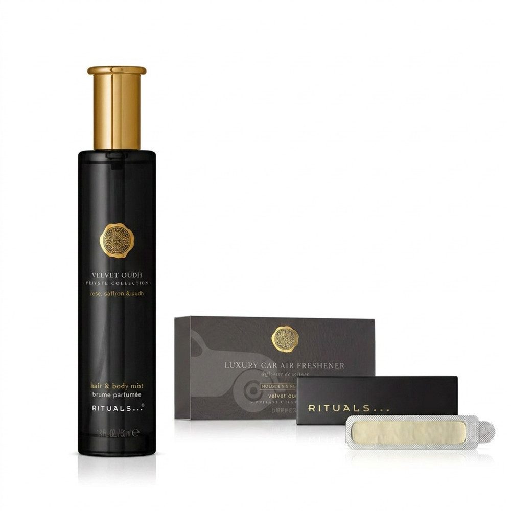 Rituals Gesichts- und Körperspray Rituals Velvet Oudh Hair Body Mist und Car Perfume Duo, Luxuriöses Velvet Oudh Duft Duo für Körper und Auto