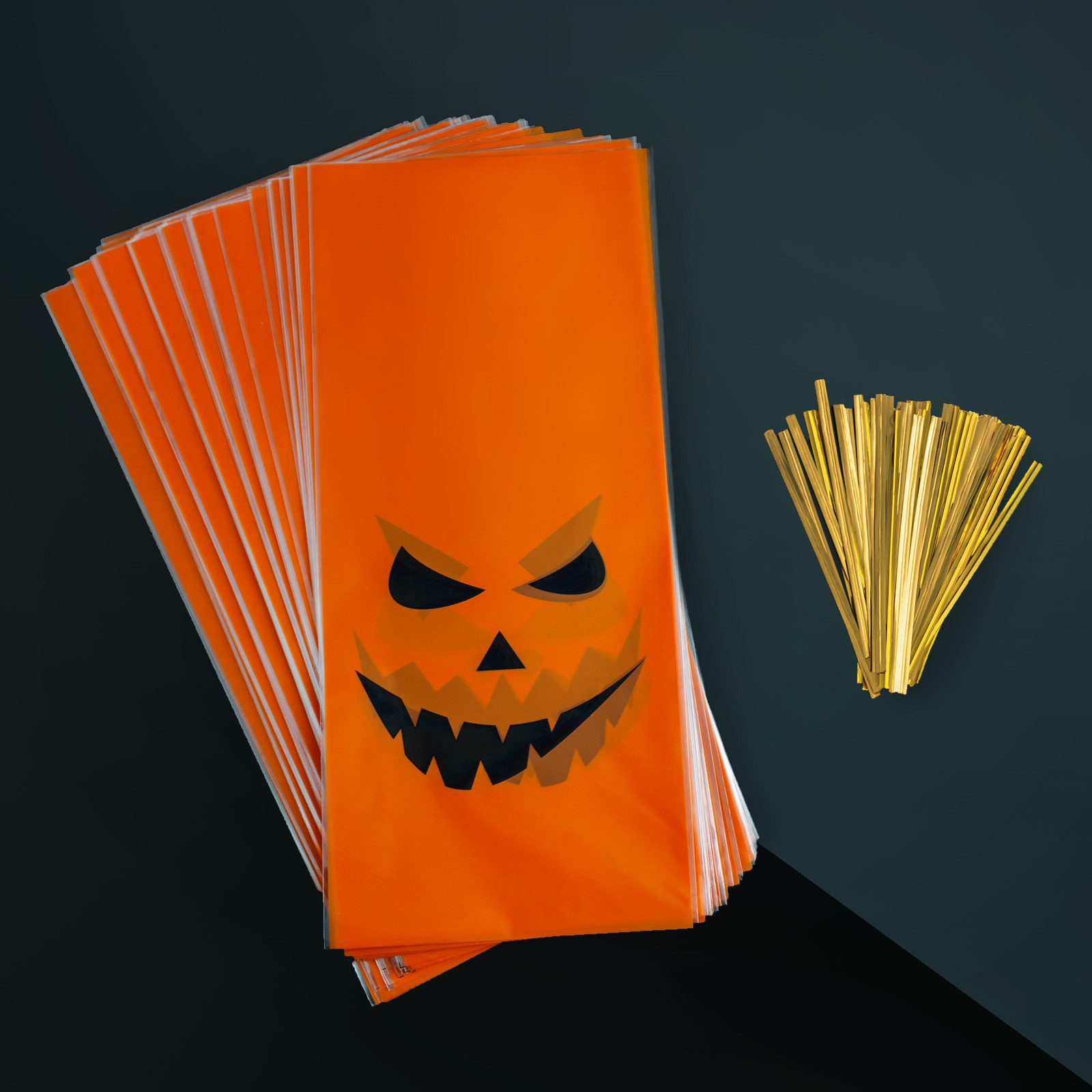 PRECORN Папірdekoration 50er Set Halloween Süßigkeiten Tüten – Wiederverwendbare Candy Bags