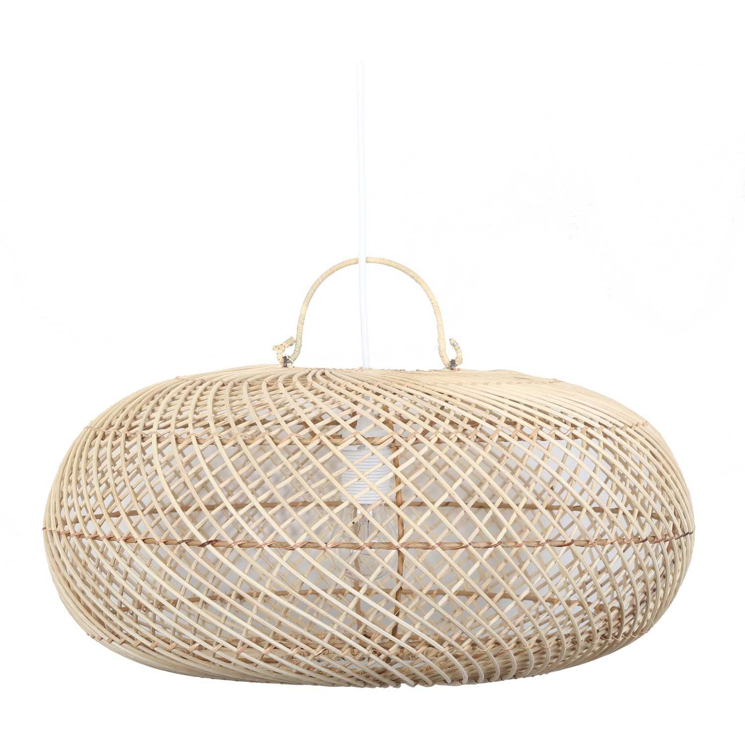 Casa Moro Deckenleuchten Hängeleuchte Rattan Wohnzimmer Esszimmer Pendelleuchte Boho handmade, ohne Leuchtmittel, Natur Lampe Leuchte Deko Idee Muttertag