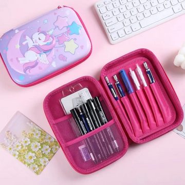 Tinisu Federmäppchen Einhorn Mädchen Etui für die Schule 3D Federtasche Kinder Stifteetui