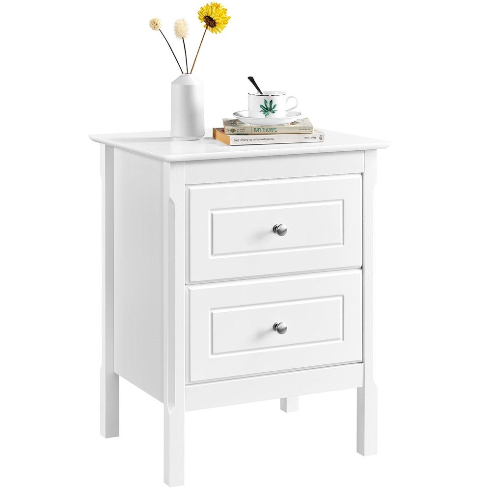 Yaheetech Nachttisch 48 × 40 × 61 cm (1-St), Beistelltisch mit 2 Schubladen für Schlafzimmer/Wohnzimmer