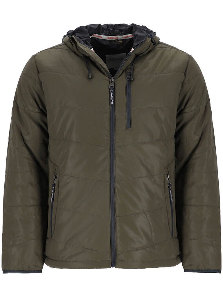 Coastguard Winterjacke Herren Jacke mit angeschnittener Kapuze - Reflektierend und wattiert
