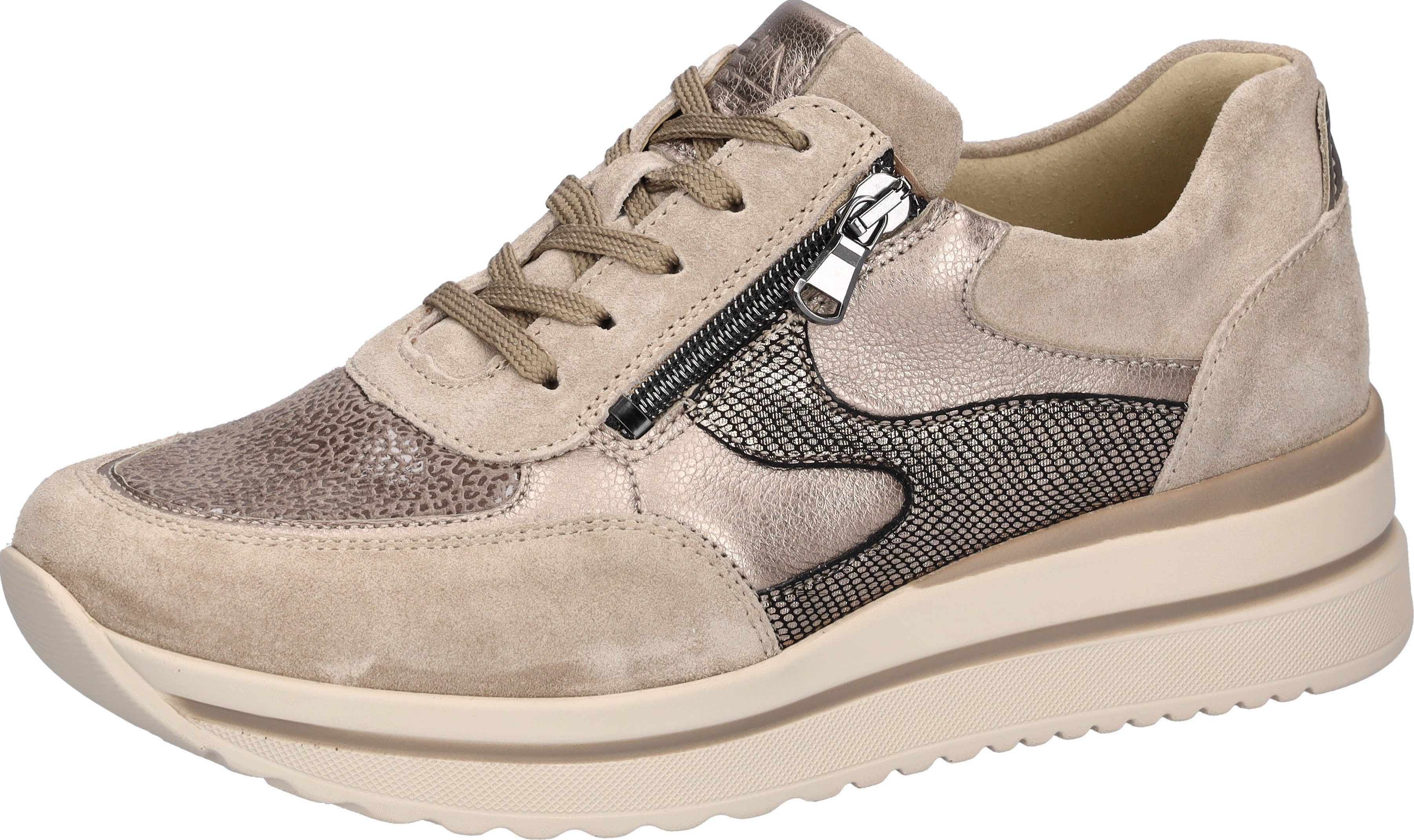 Waldläufer K-Luana-Soft Schnürschuh Plateausneaker, Komfortschuh, Halbschuh in Extraweite K