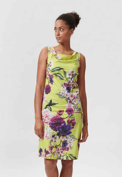 MADELEINE Sommerkleid »Kleid mit Floraldruck und Wasserfall-Ausschnitt«