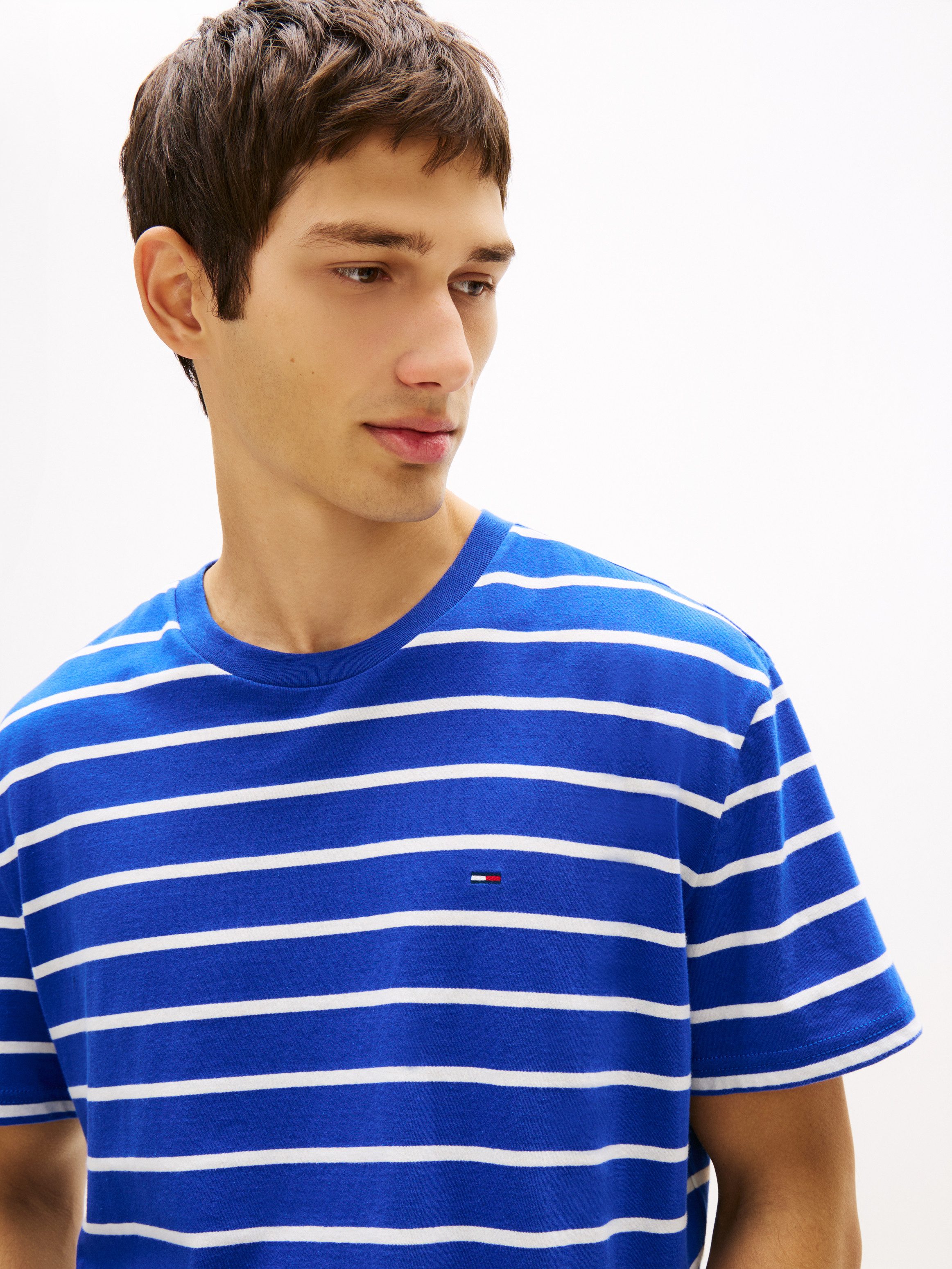 Tommy Jeans T-Shirt TJM REGULAR STRIPE Regular fit mit Rundhalsausschnitt günstig online kaufen