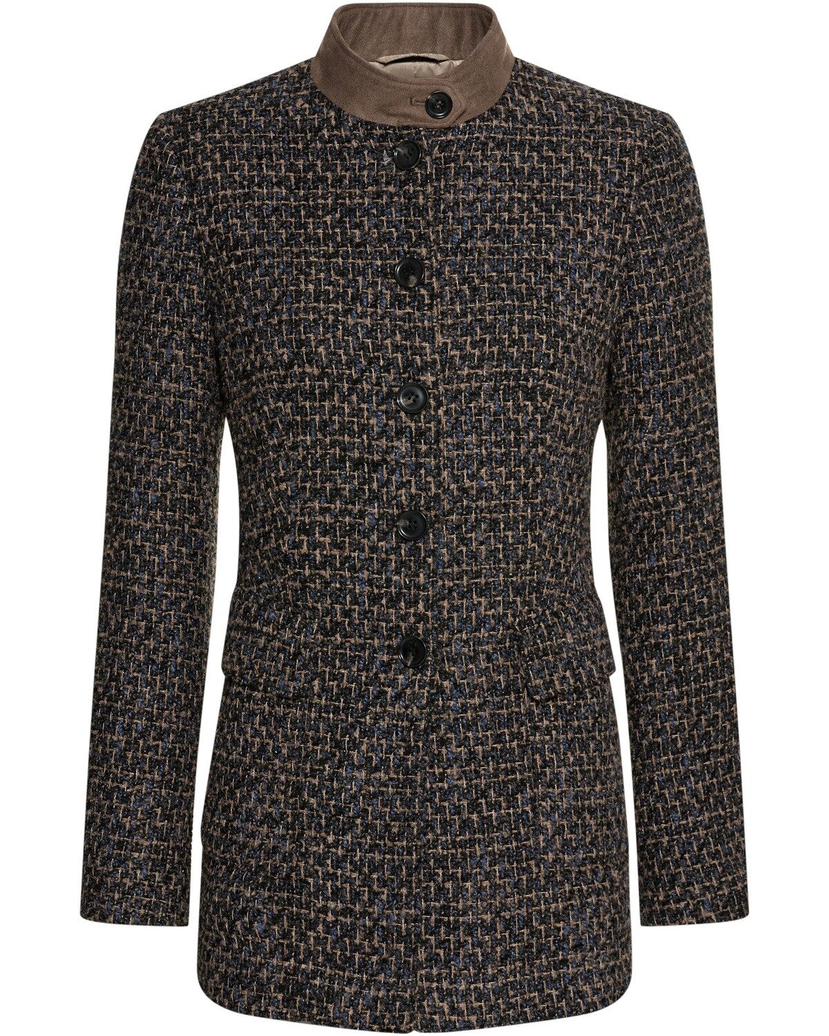 White Label Trachtenjanker Langer Bouclé-Janker