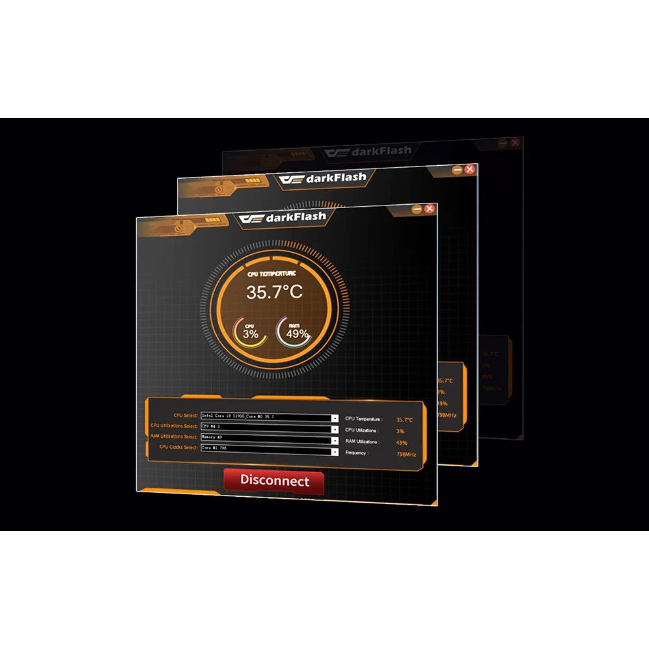 Darkflash Wasserkühlung DN-D360 WHITE, 360 mm Radiator, LCD-Display, ARGB, 3 Lüfter, PWM, Kupferblock